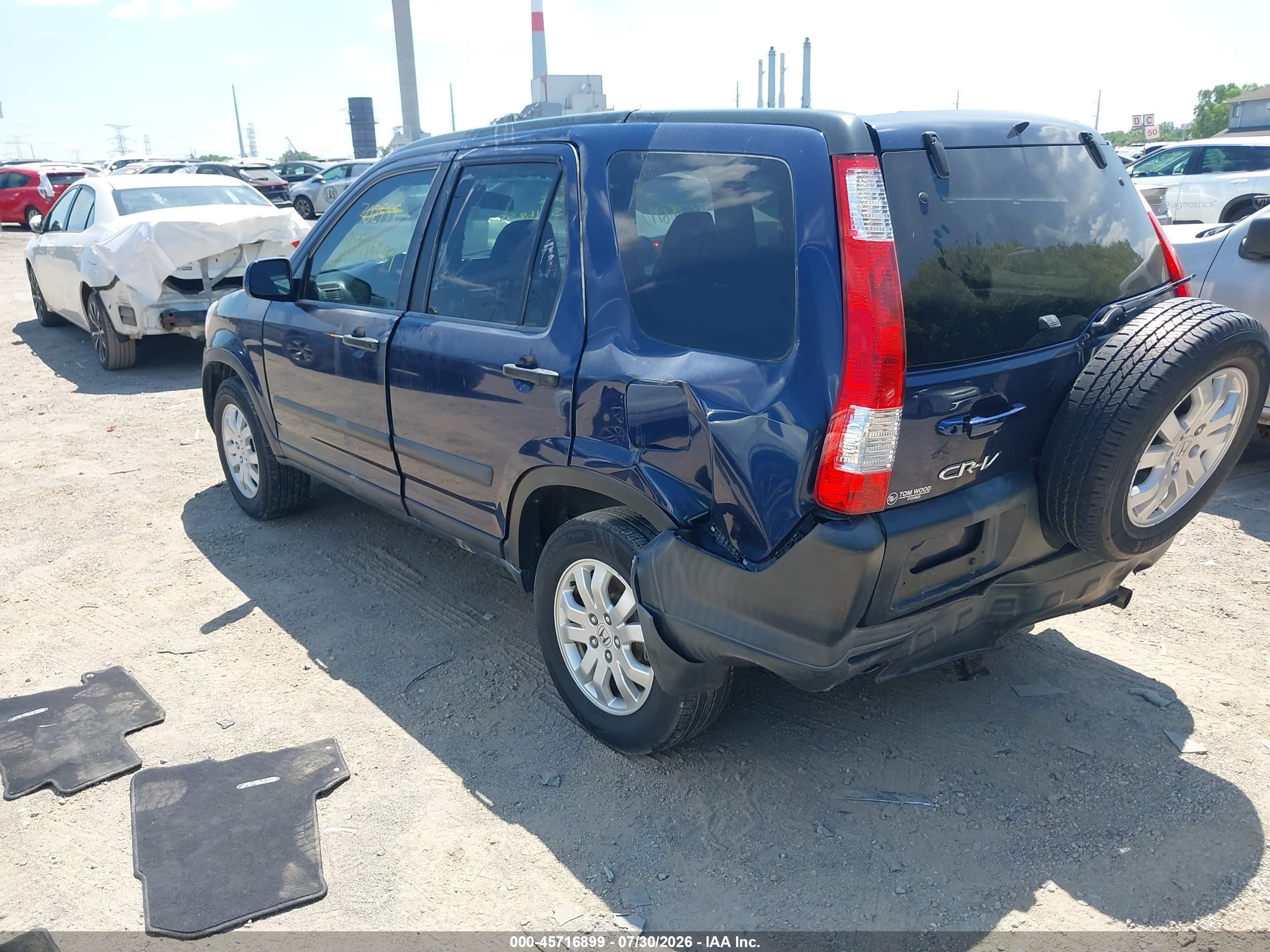 2005 Honda Cr-v Ex Синий vin: SHSRD78805U302999
