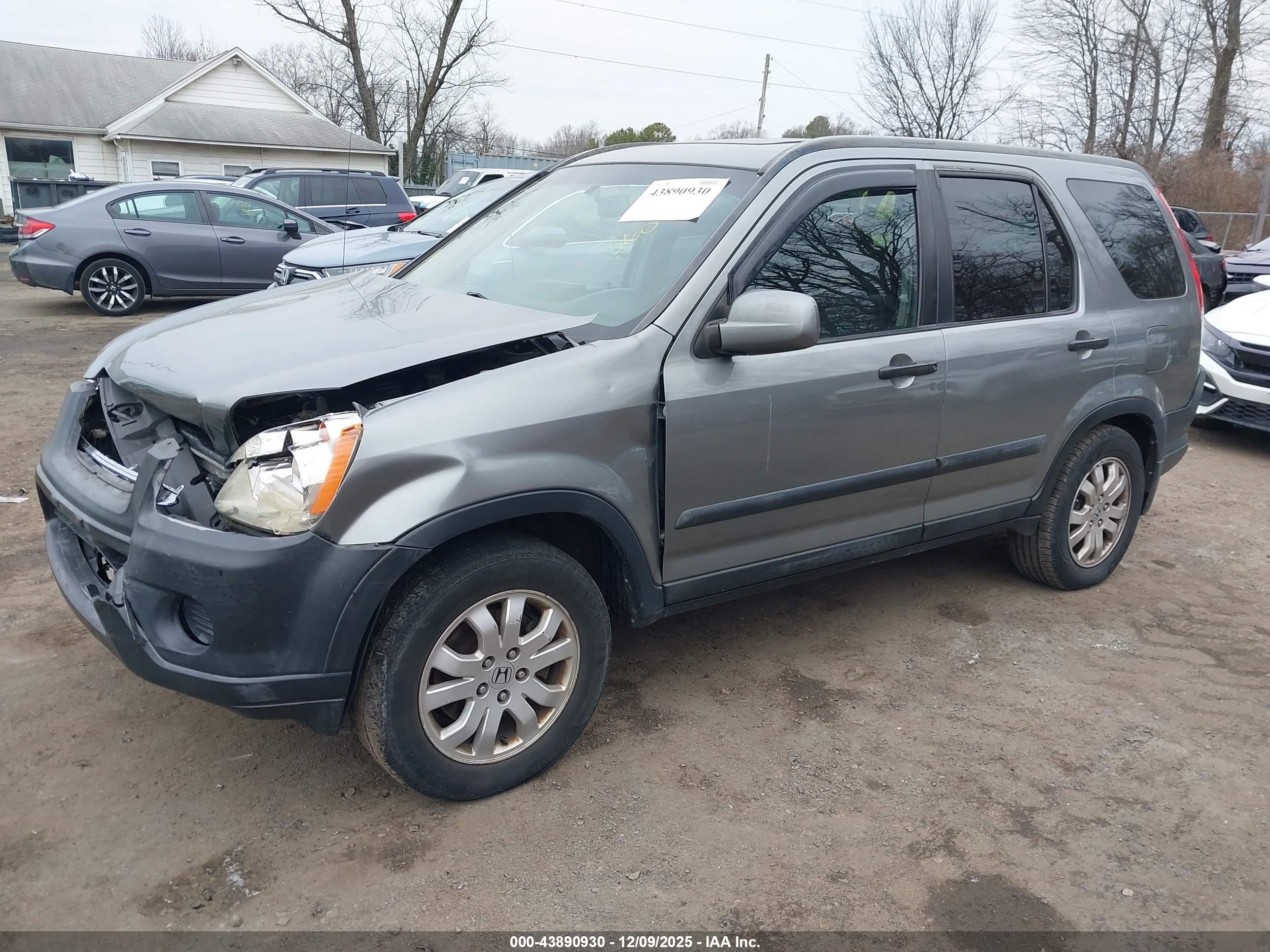2005 Honda Cr-v Ex Gray vin: SHSRD78805U346338