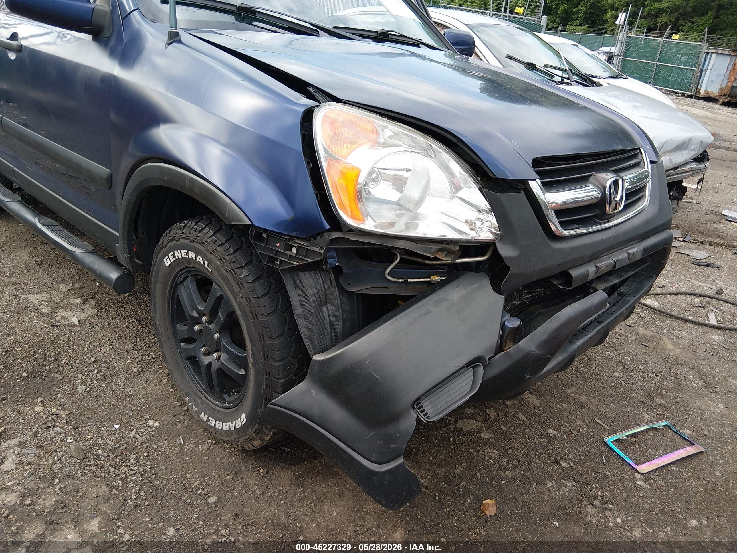 2002 Honda Cr-v Ex Blue vin: SHSRD78812U004702