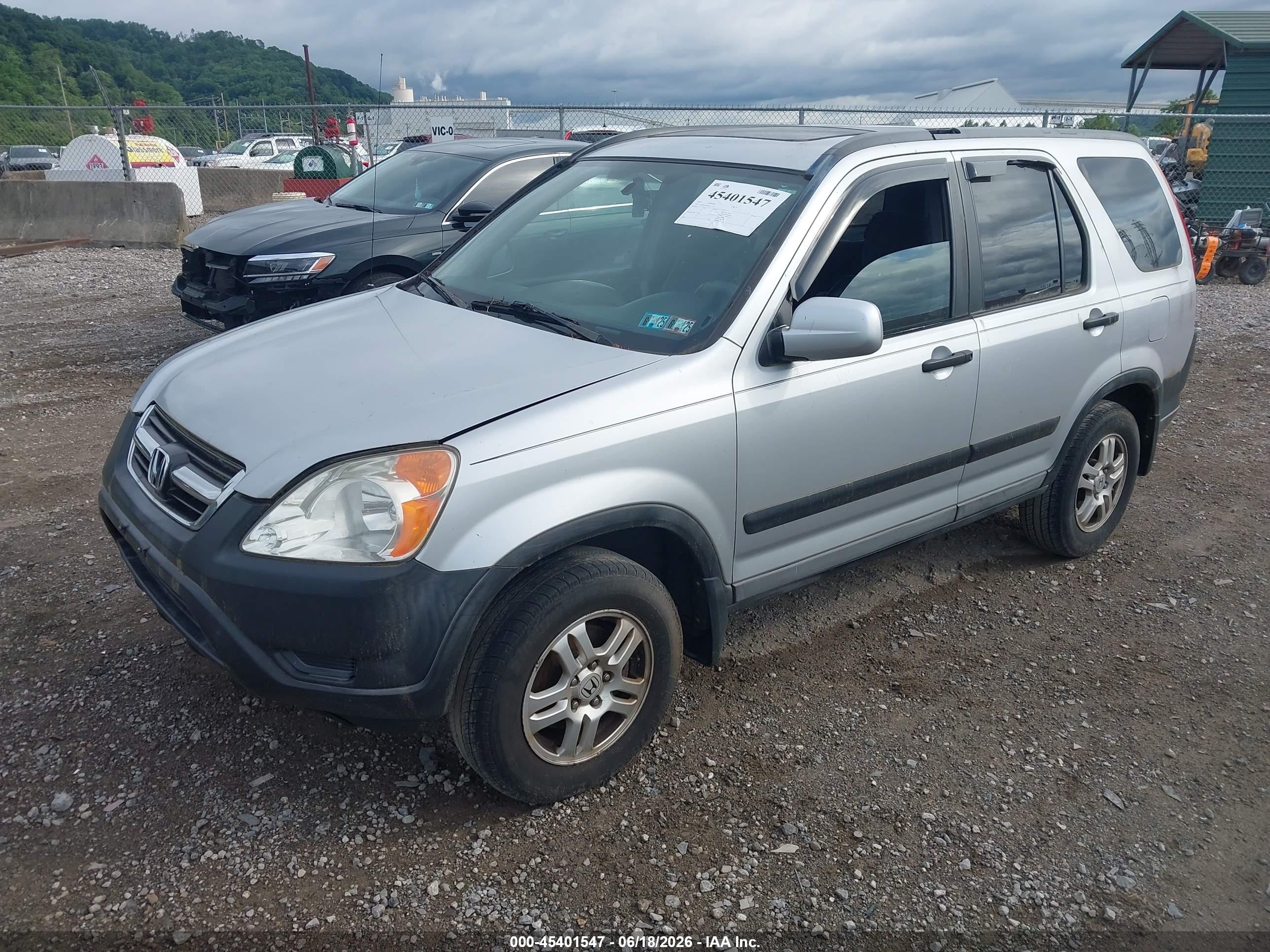 2003 Honda Cr-v Ex Silver vin: SHSRD78813U135596