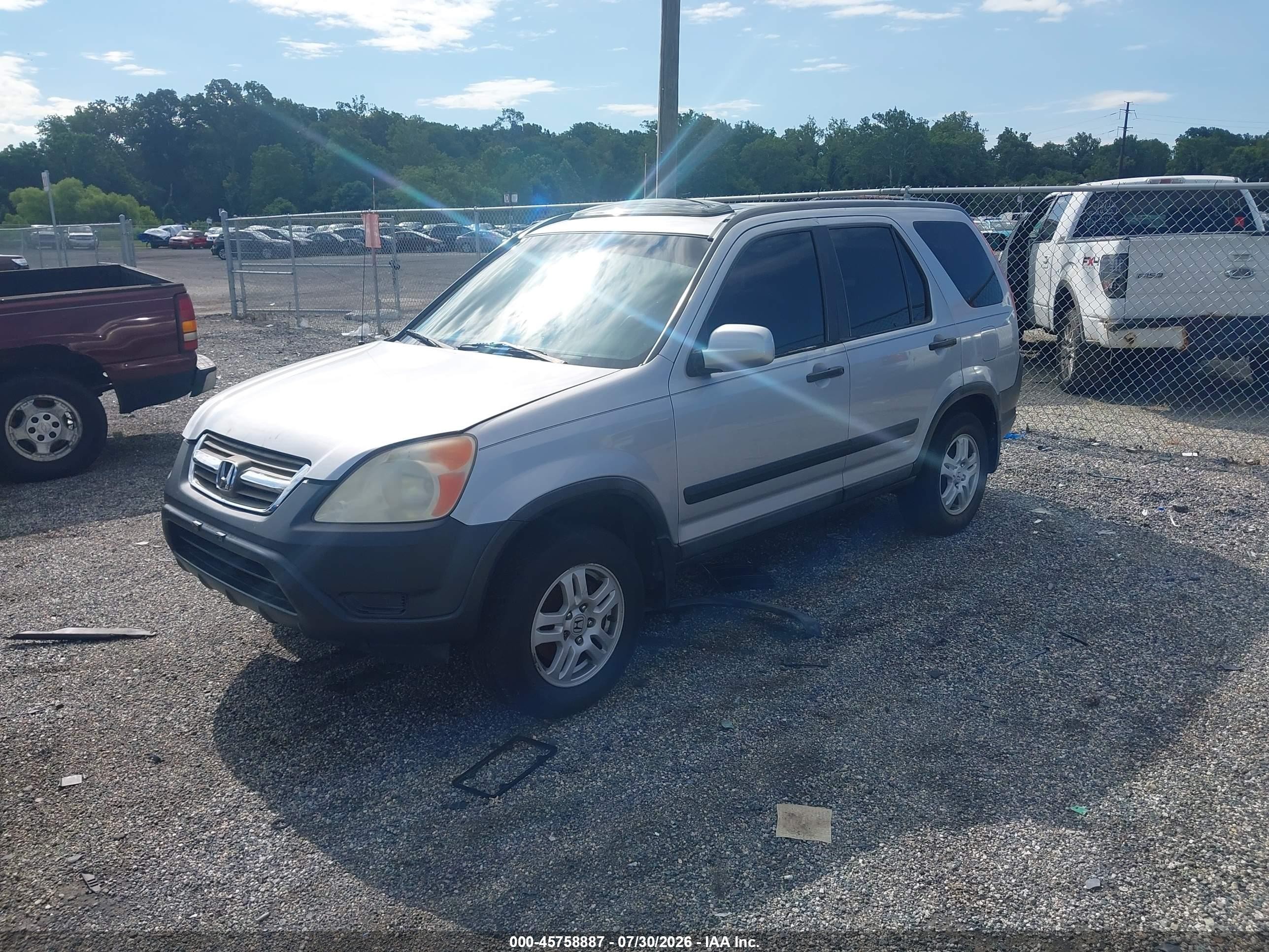 2003 Honda Cr-v Ex Silver vin: SHSRD78813U139194