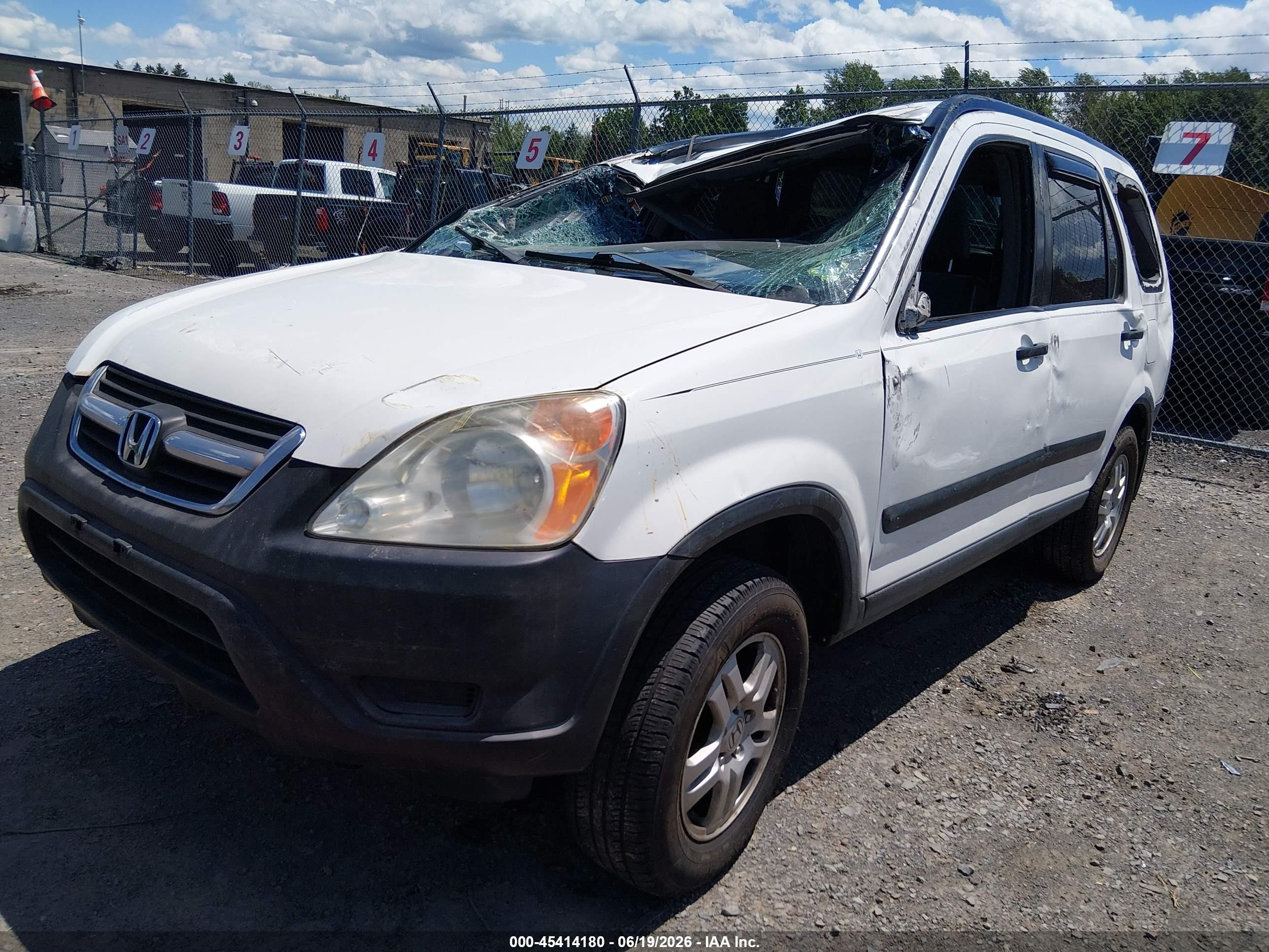 2003 Honda Cr-v Ex White vin: SHSRD78813U148526