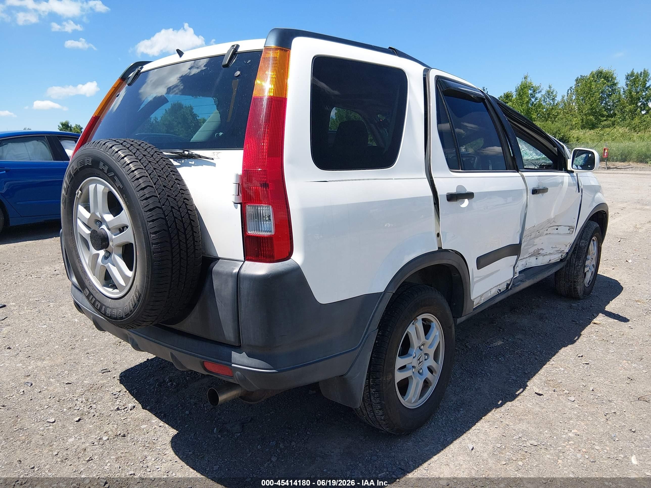 2003 Honda Cr-v Ex White vin: SHSRD78813U148526