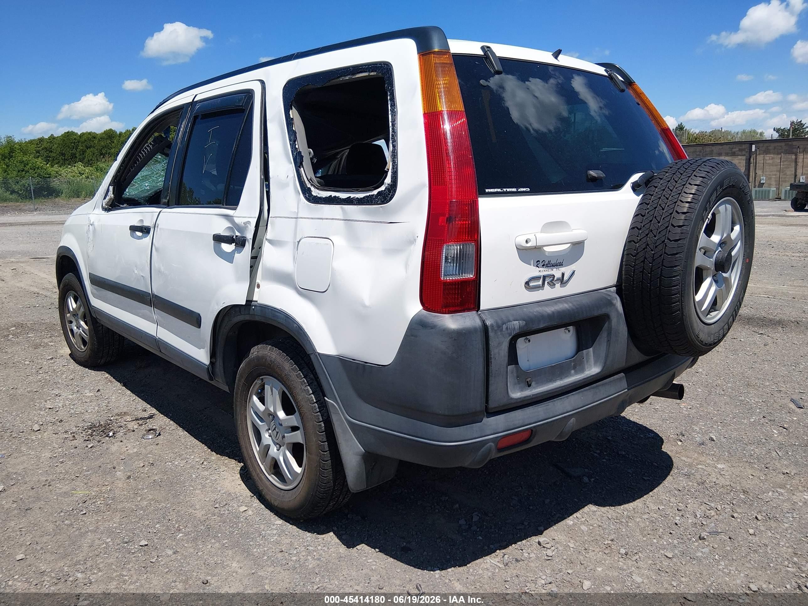 2003 Honda Cr-v Ex White vin: SHSRD78813U148526