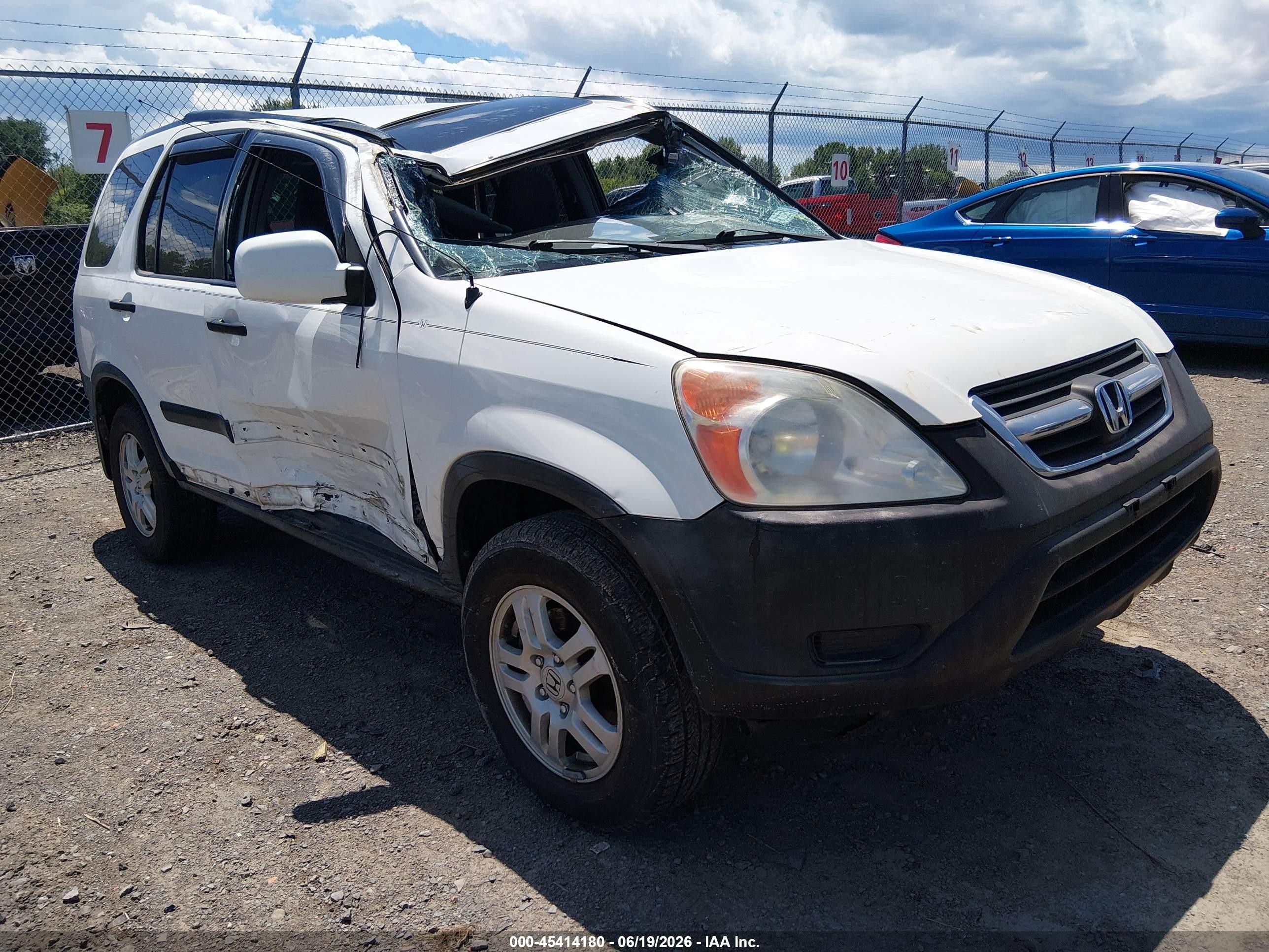 2003 Honda Cr-v Ex White vin: SHSRD78813U148526