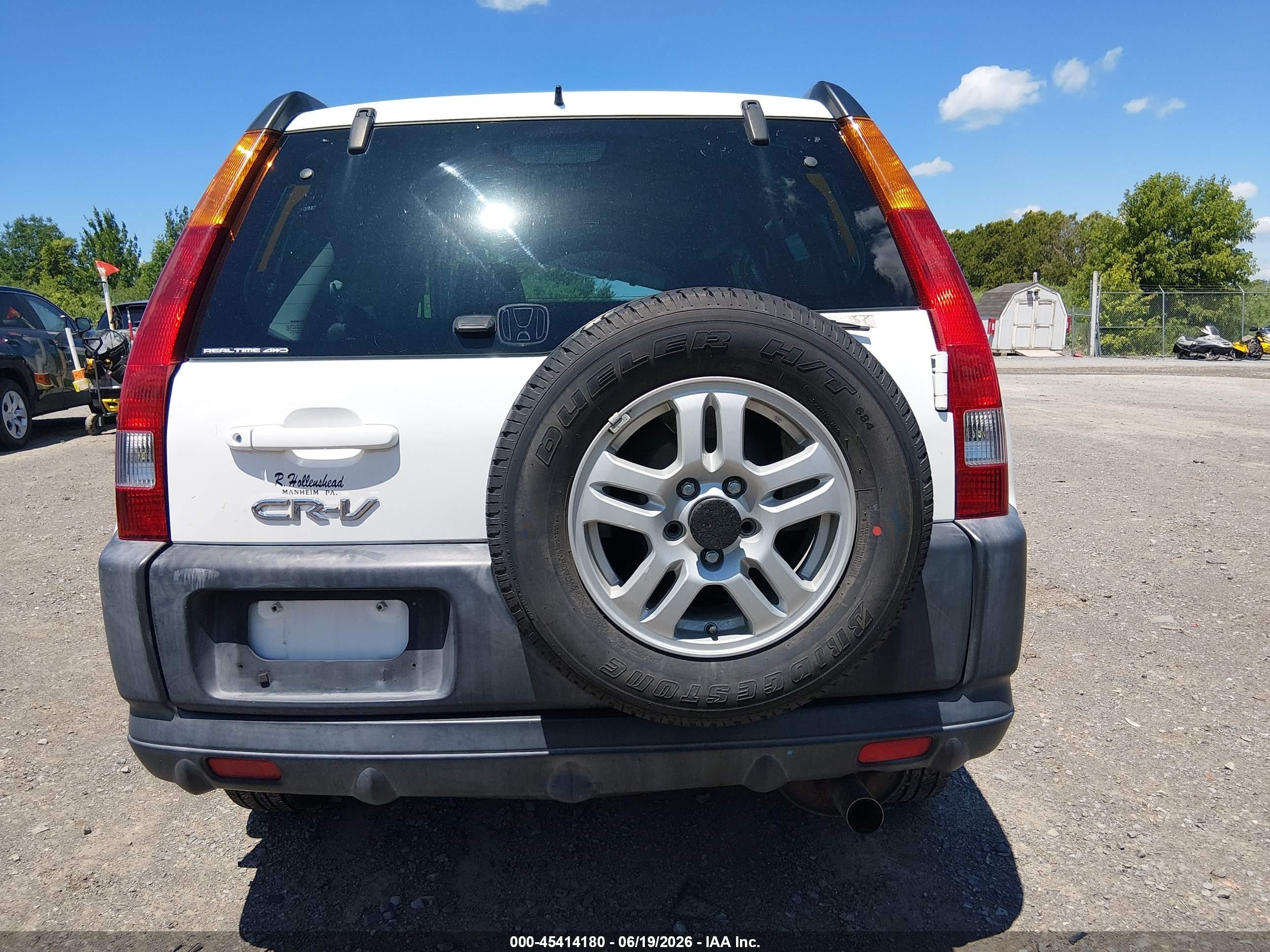 2003 Honda Cr-v Ex White vin: SHSRD78813U148526