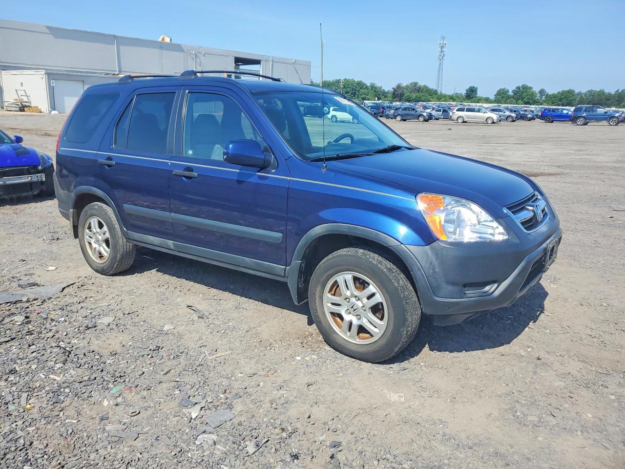2003 Honda Cr-v Ex Blue vin: SHSRD78813U152351