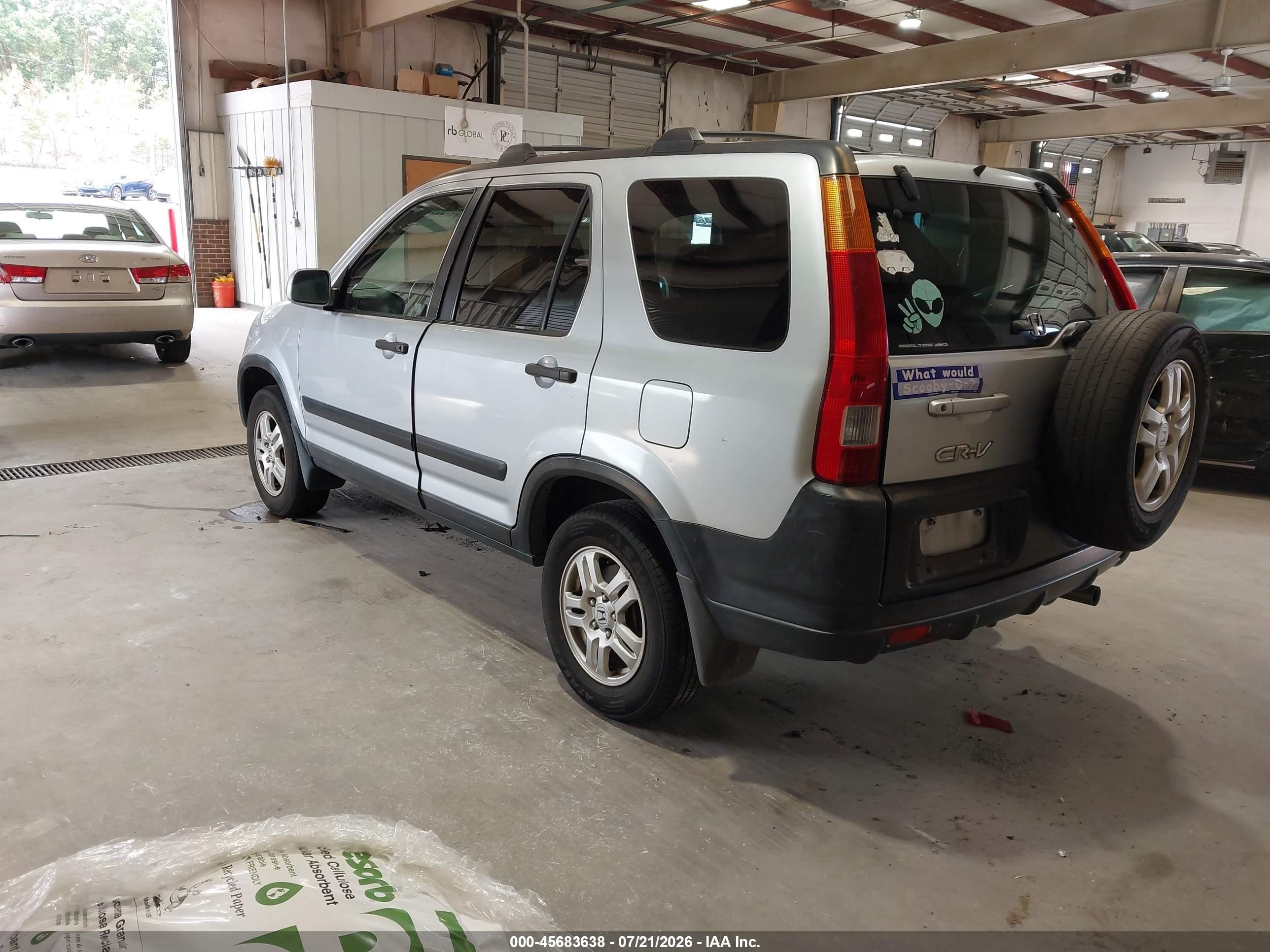2003 Honda Cr-v Ex Silver vin: SHSRD78813U157100