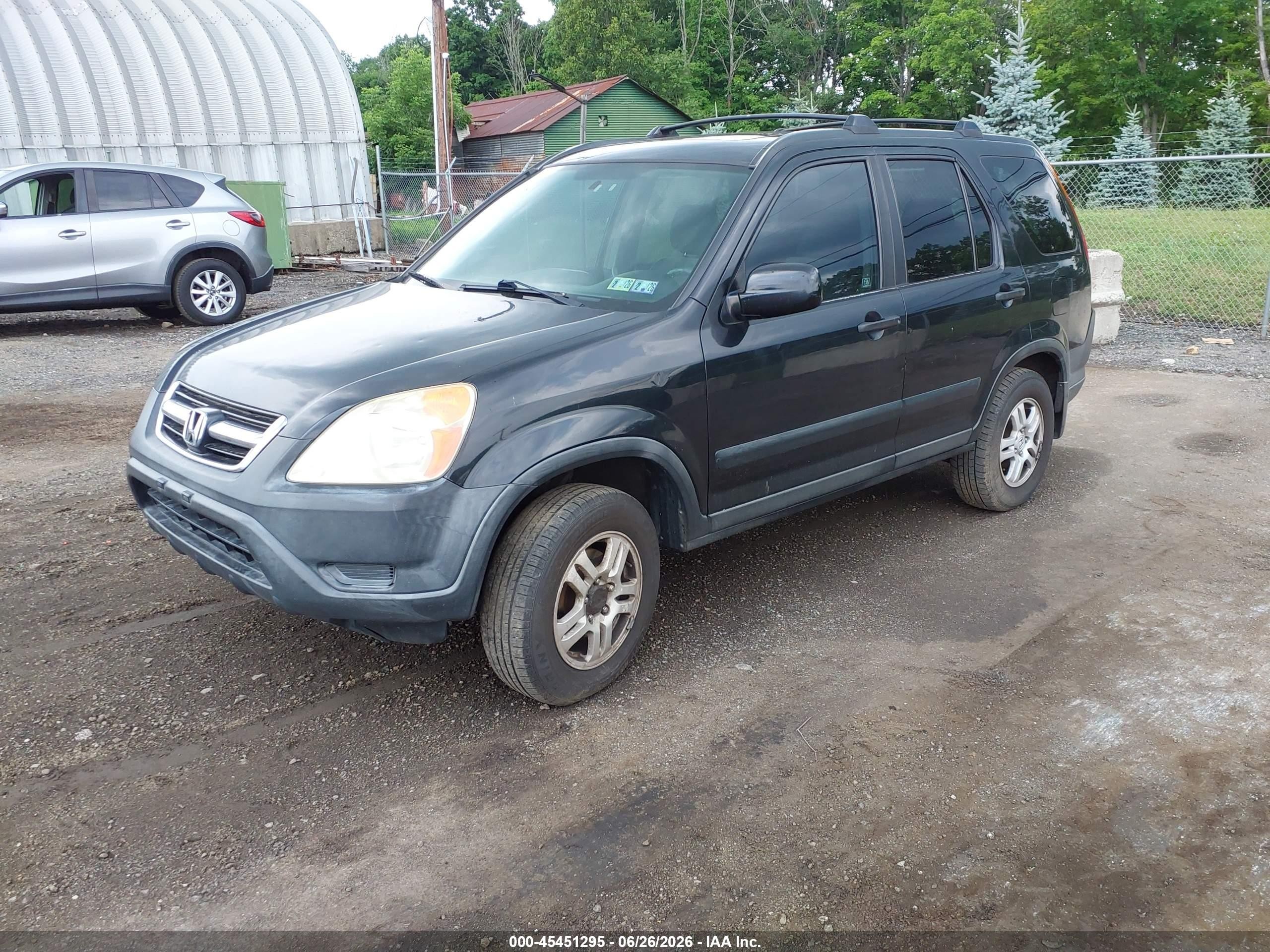 2004 Honda Cr-v Ex Black vin: SHSRD78814U201338