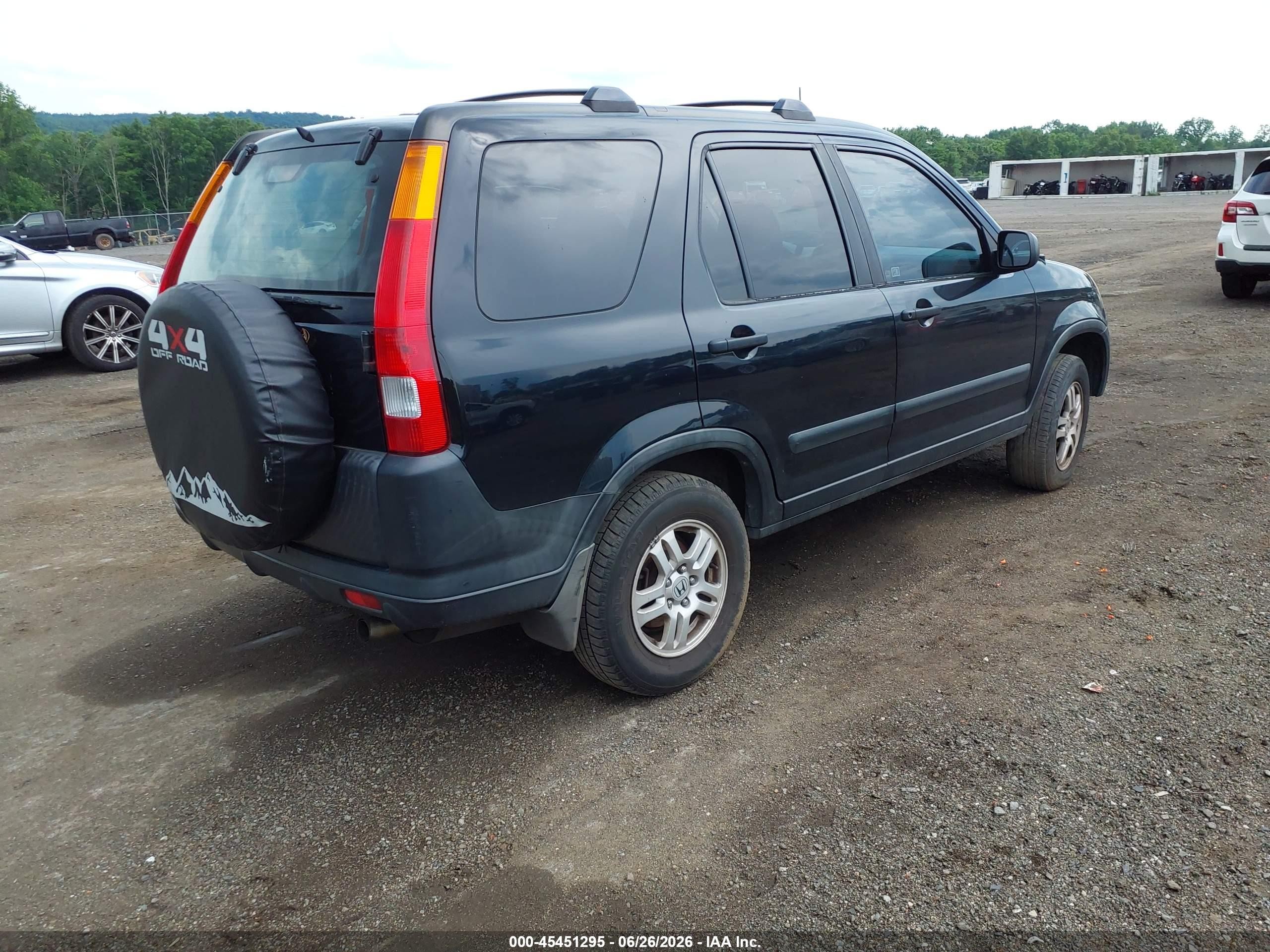 2004 Honda Cr-v Ex Black vin: SHSRD78814U201338