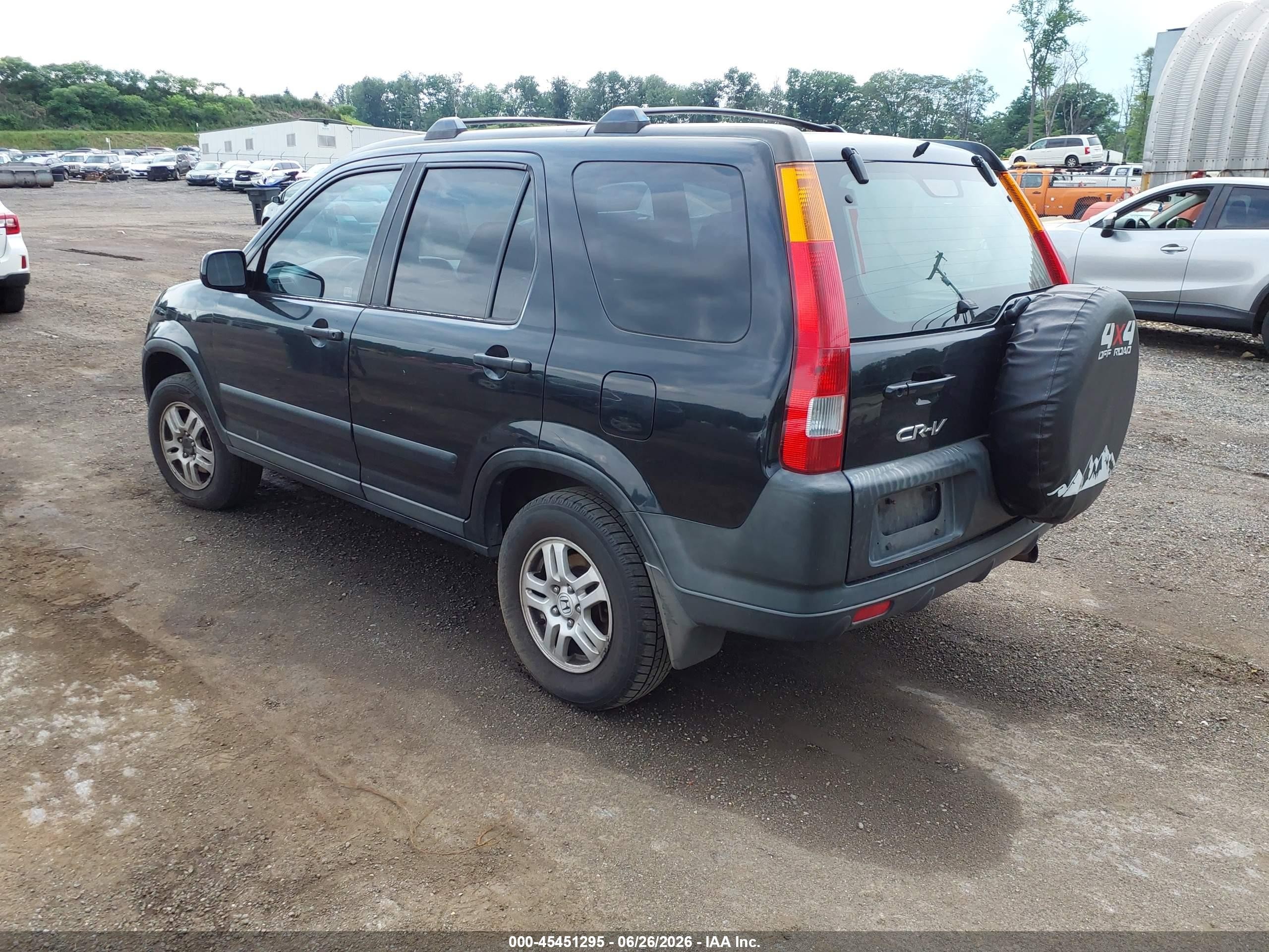 2004 Honda Cr-v Ex Black vin: SHSRD78814U201338