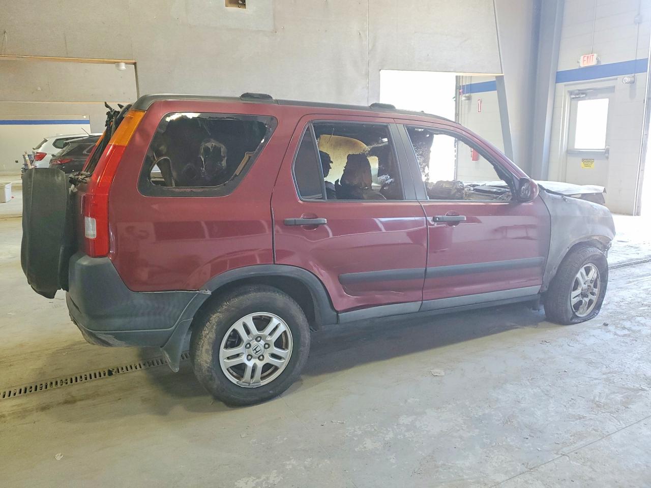 2004 Honda Cr-v Ex Burgundy vin: SHSRD78814U213988