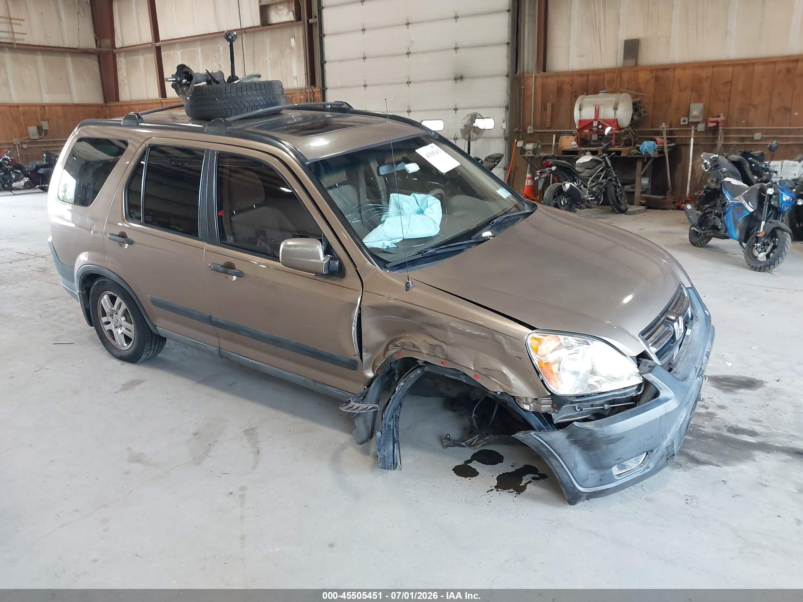 2004 Honda Cr-v Ex Brown vin: SHSRD78814U226210