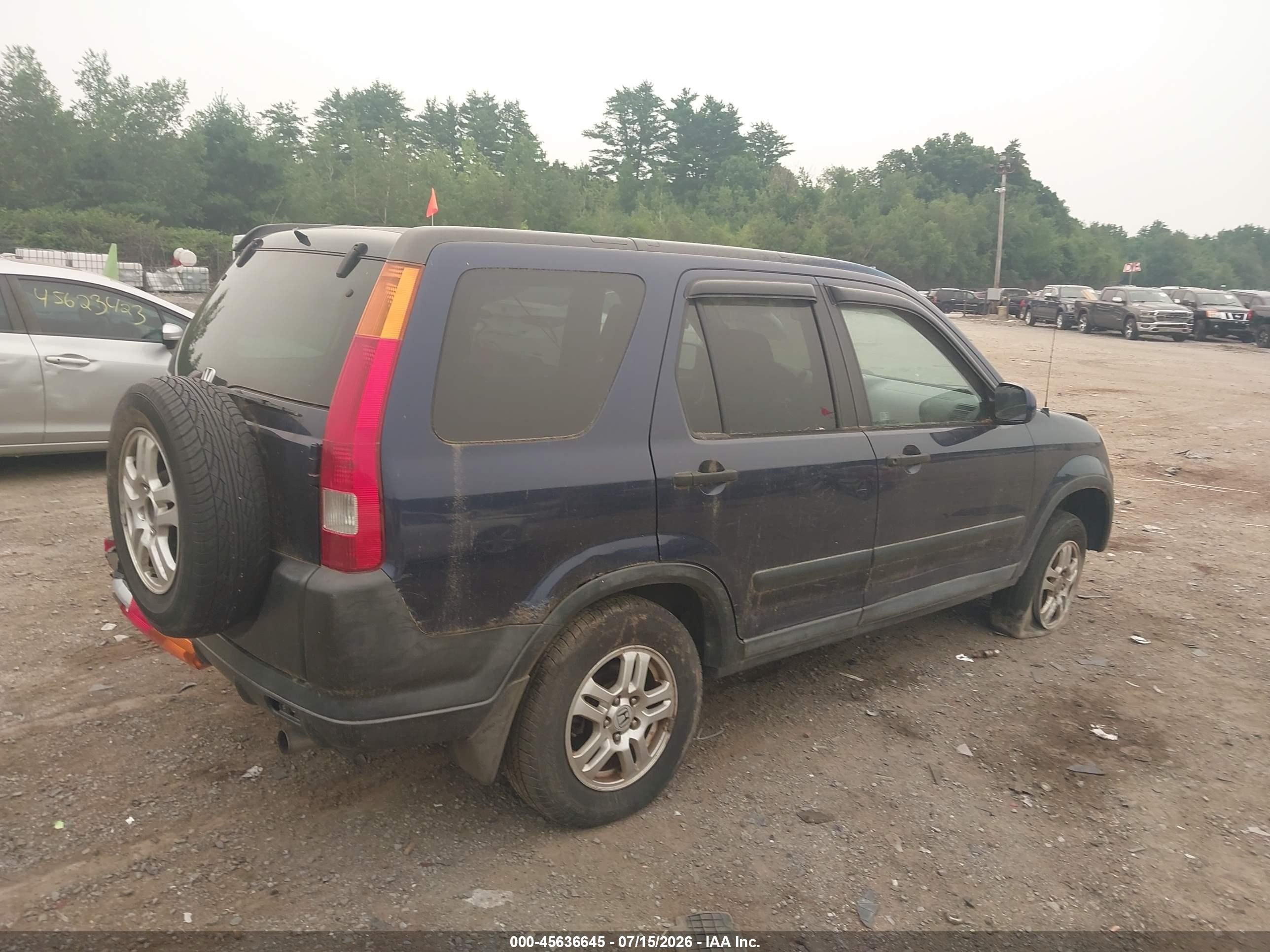 2004 Honda Cr-v Ex Blue vin: SHSRD78814U244237