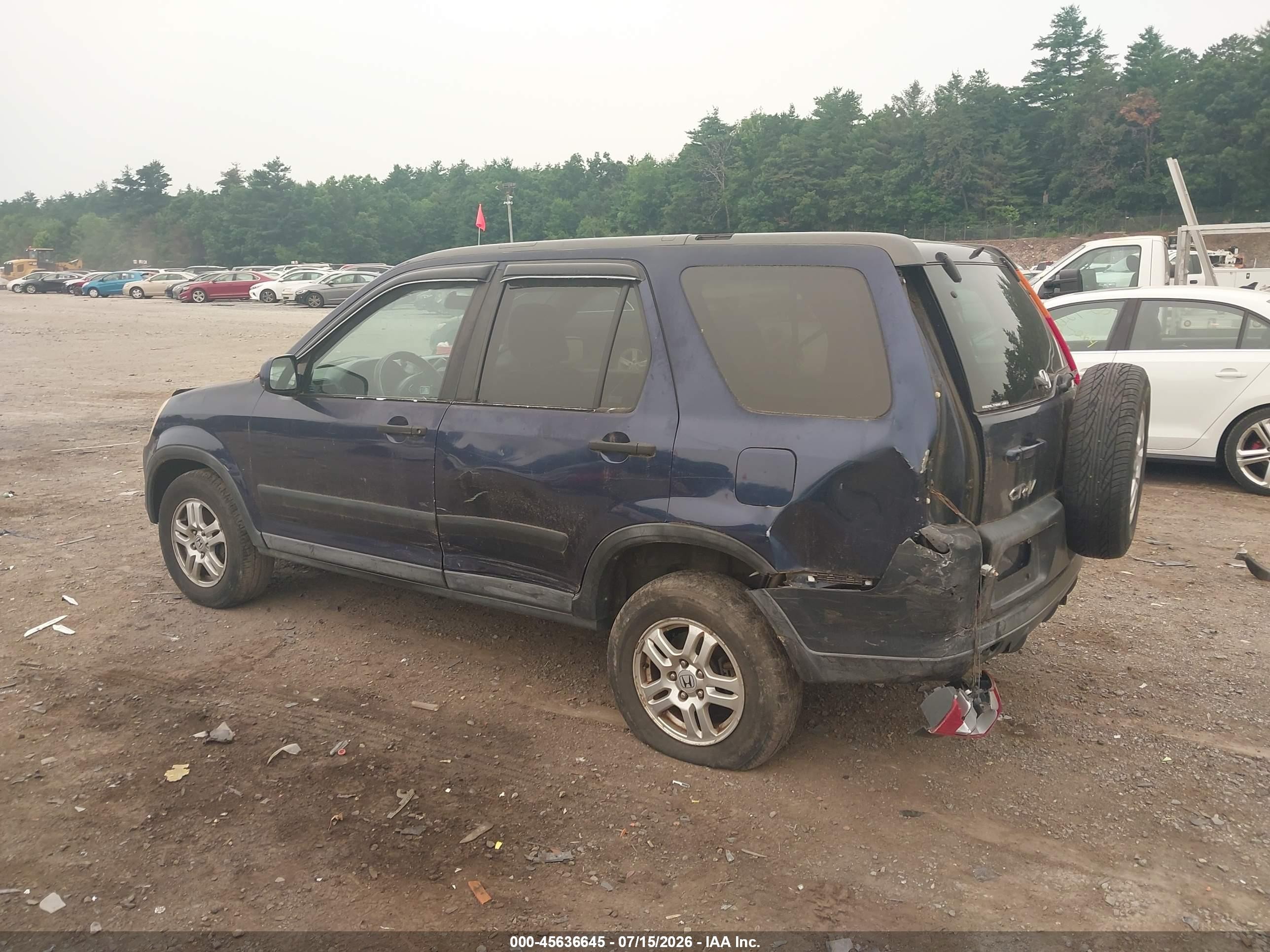 2004 Honda Cr-v Ex Blue vin: SHSRD78814U244237