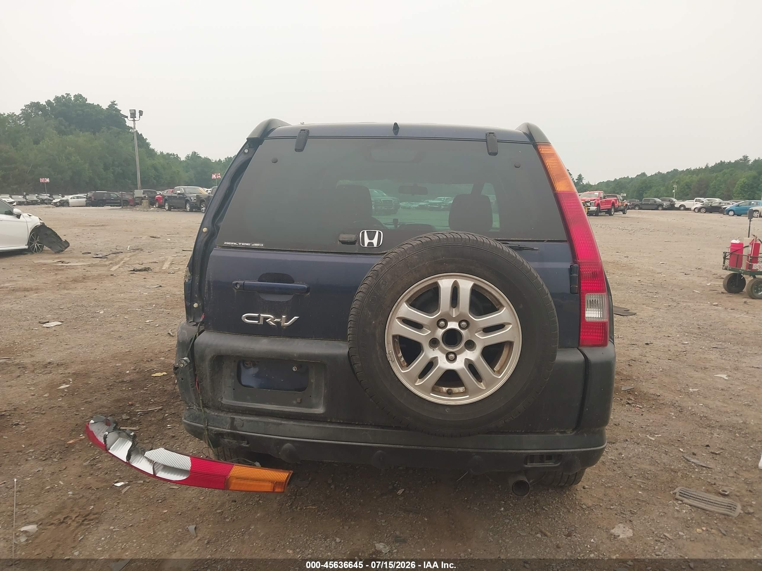 2004 Honda Cr-v Ex Blue vin: SHSRD78814U244237