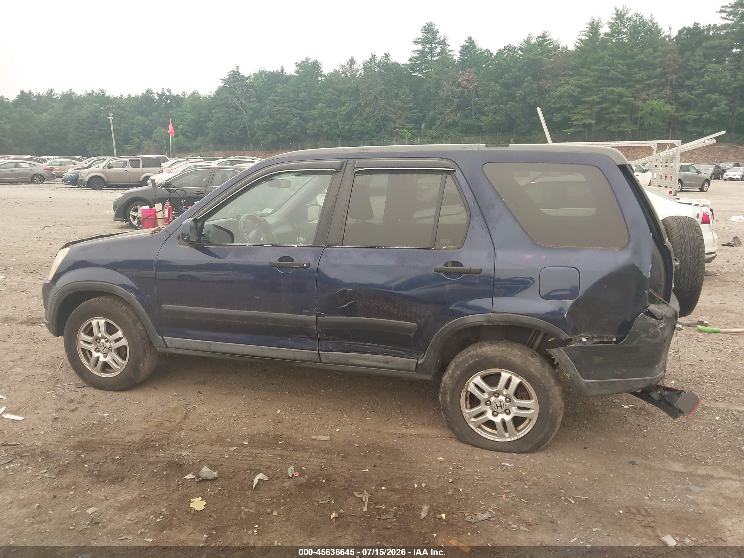 2004 Honda Cr-v Ex Blue vin: SHSRD78814U244237