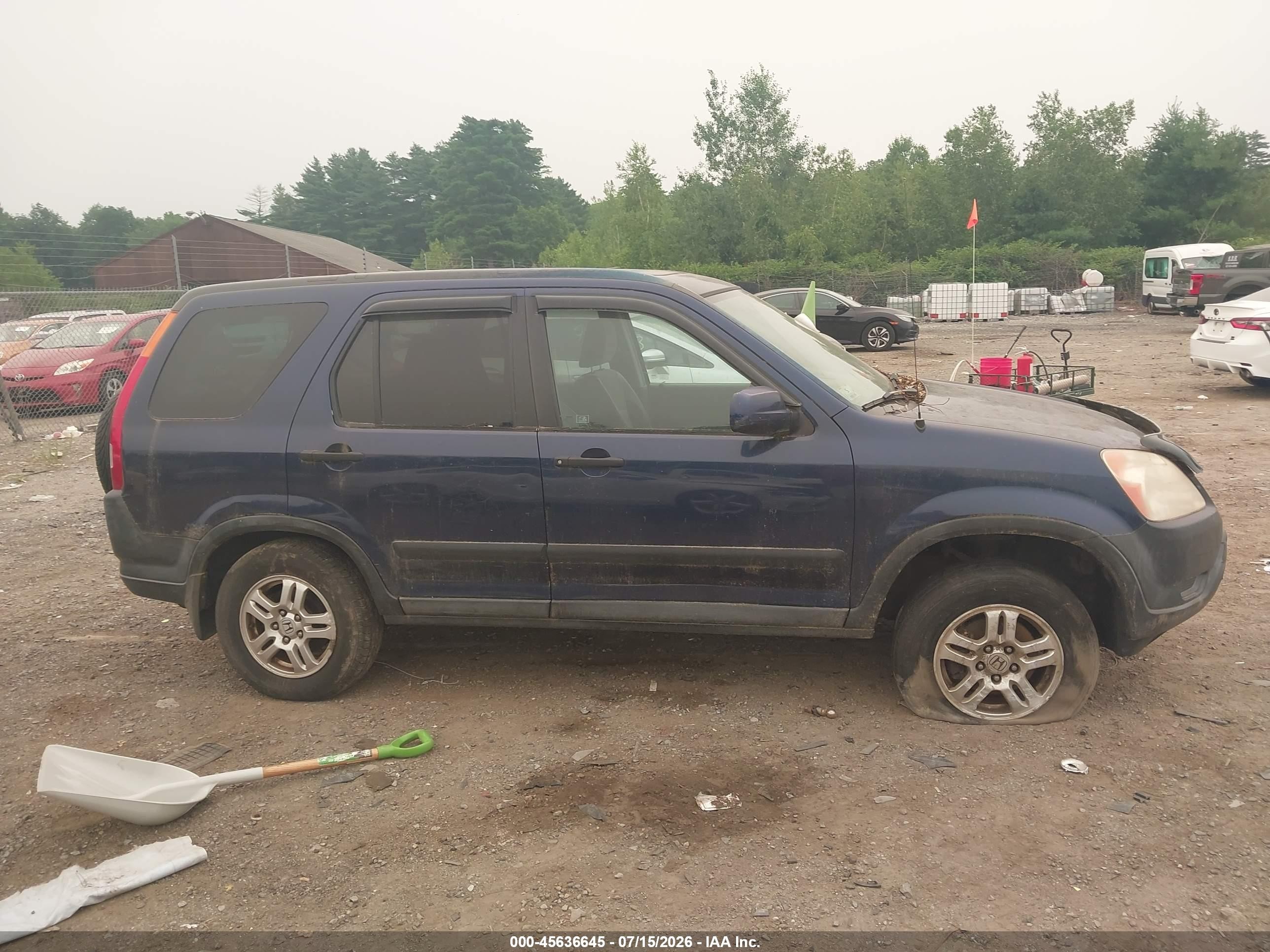2004 Honda Cr-v Ex Blue vin: SHSRD78814U244237