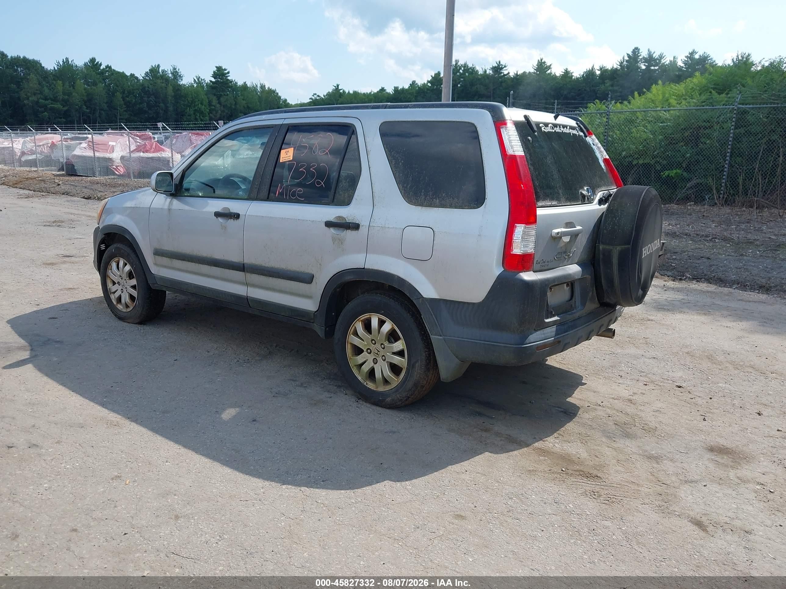 2005 Honda Cr-v Ex Silver vin: SHSRD78815U341732