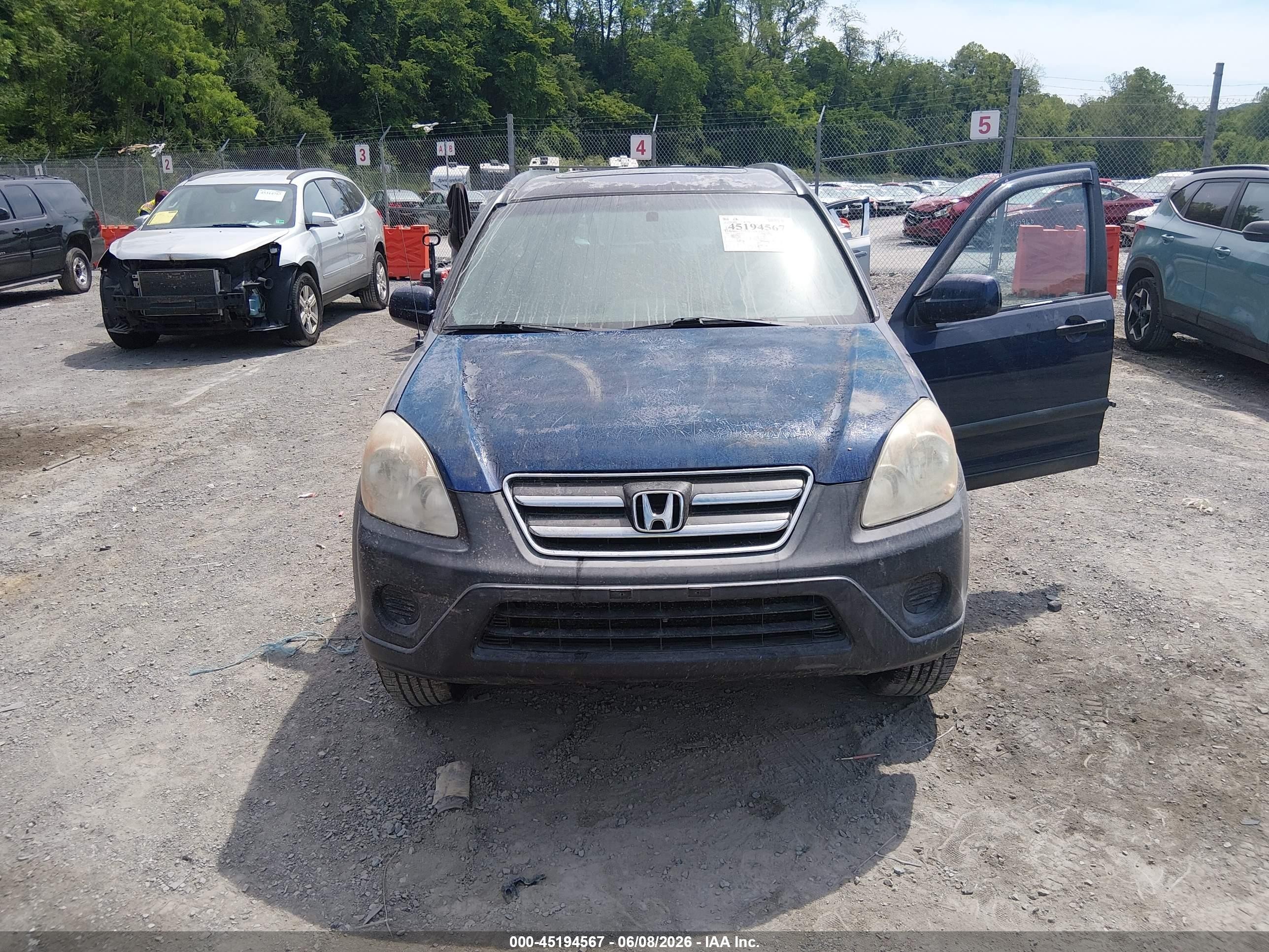 2006 Honda Cr-v Ex Dark Blue vin: SHSRD78816U422960