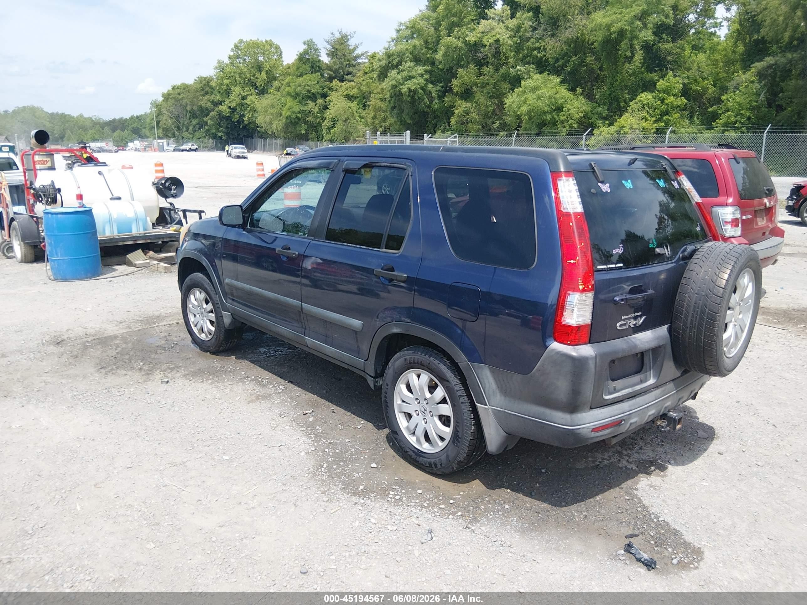 2006 Honda Cr-v Ex Dark Blue vin: SHSRD78816U422960