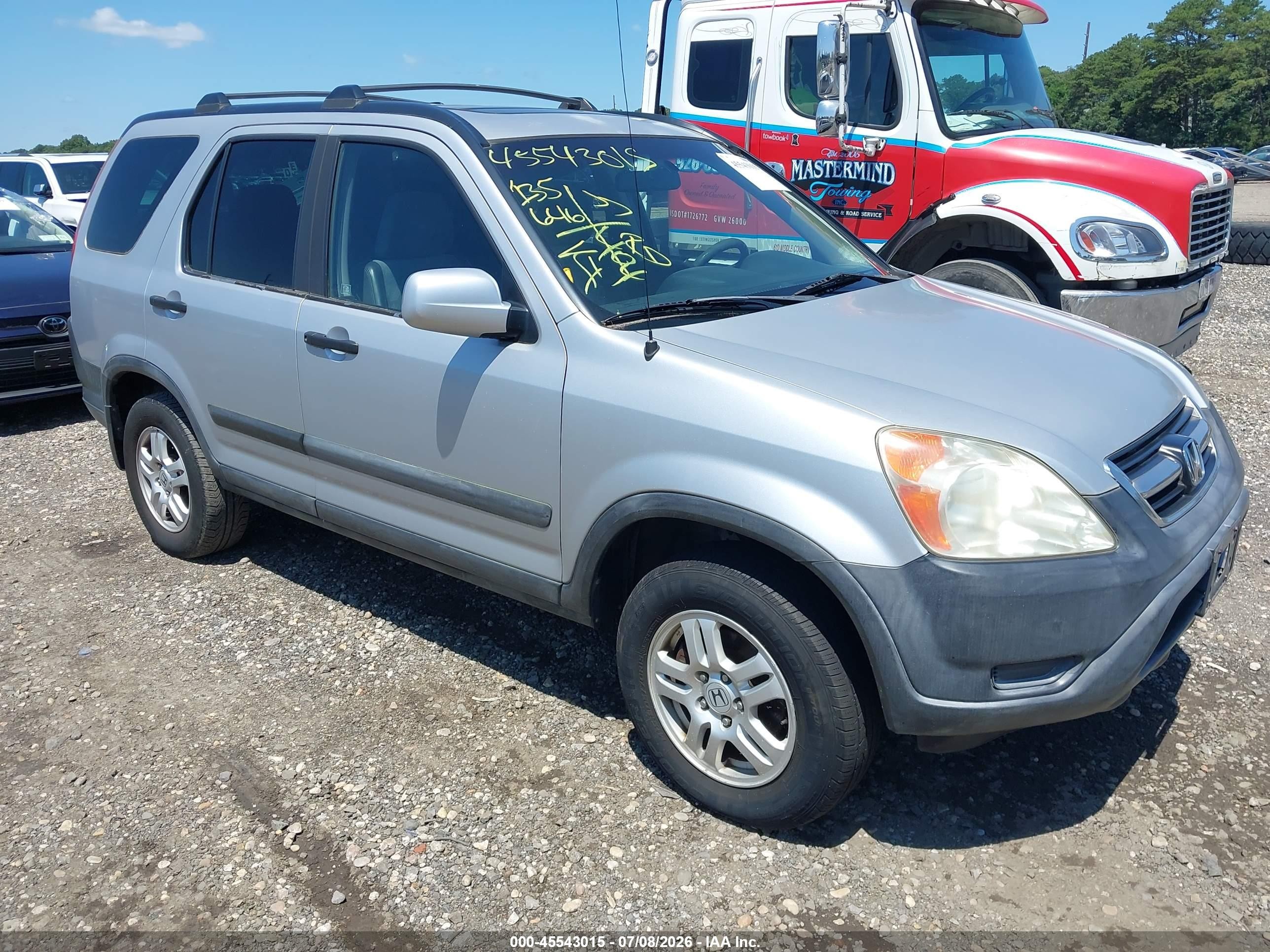2003 Honda Cr-v Ex Silver vin: SHSRD78823U115342