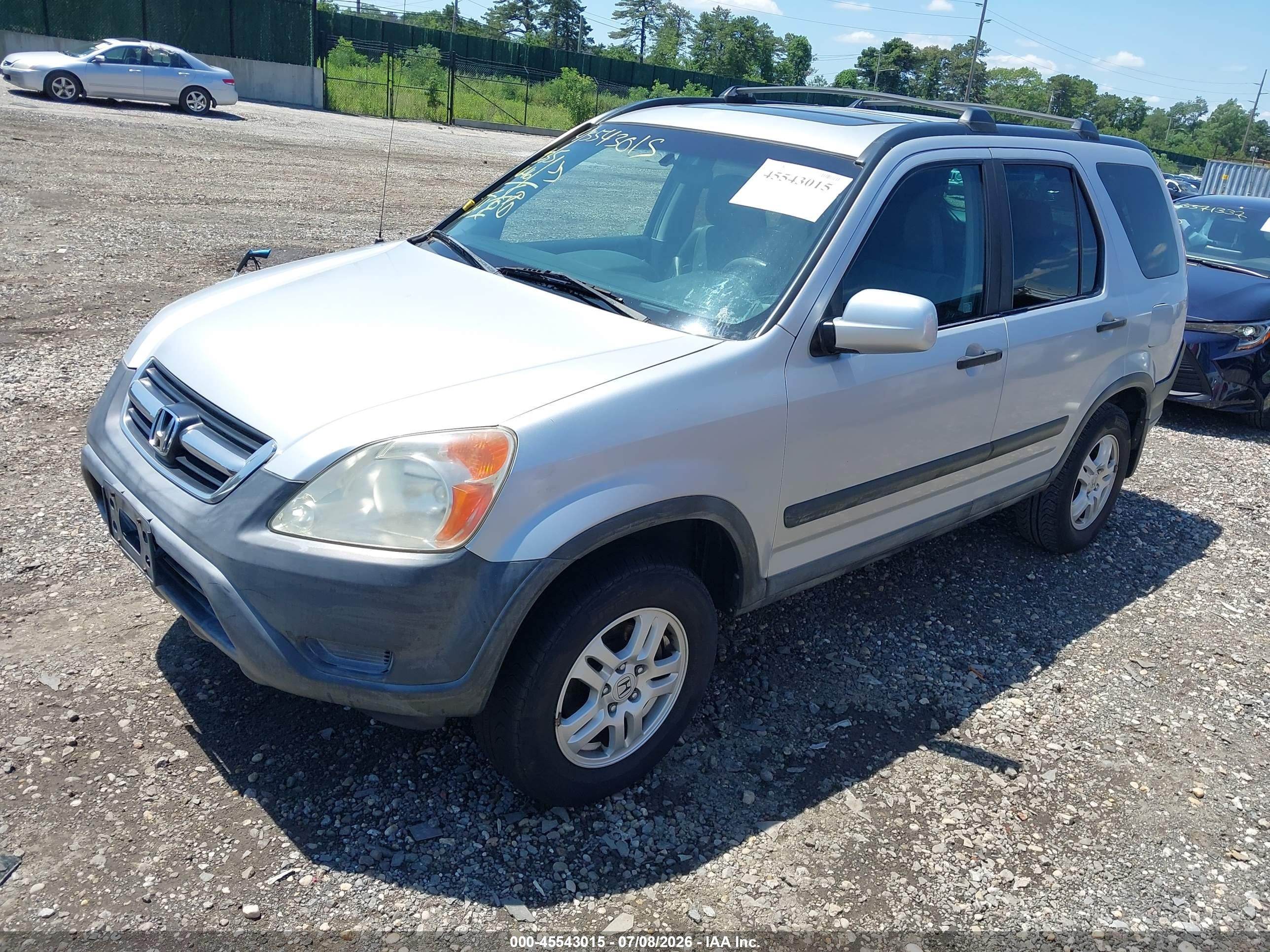 2003 Honda Cr-v Ex Silver vin: SHSRD78823U115342