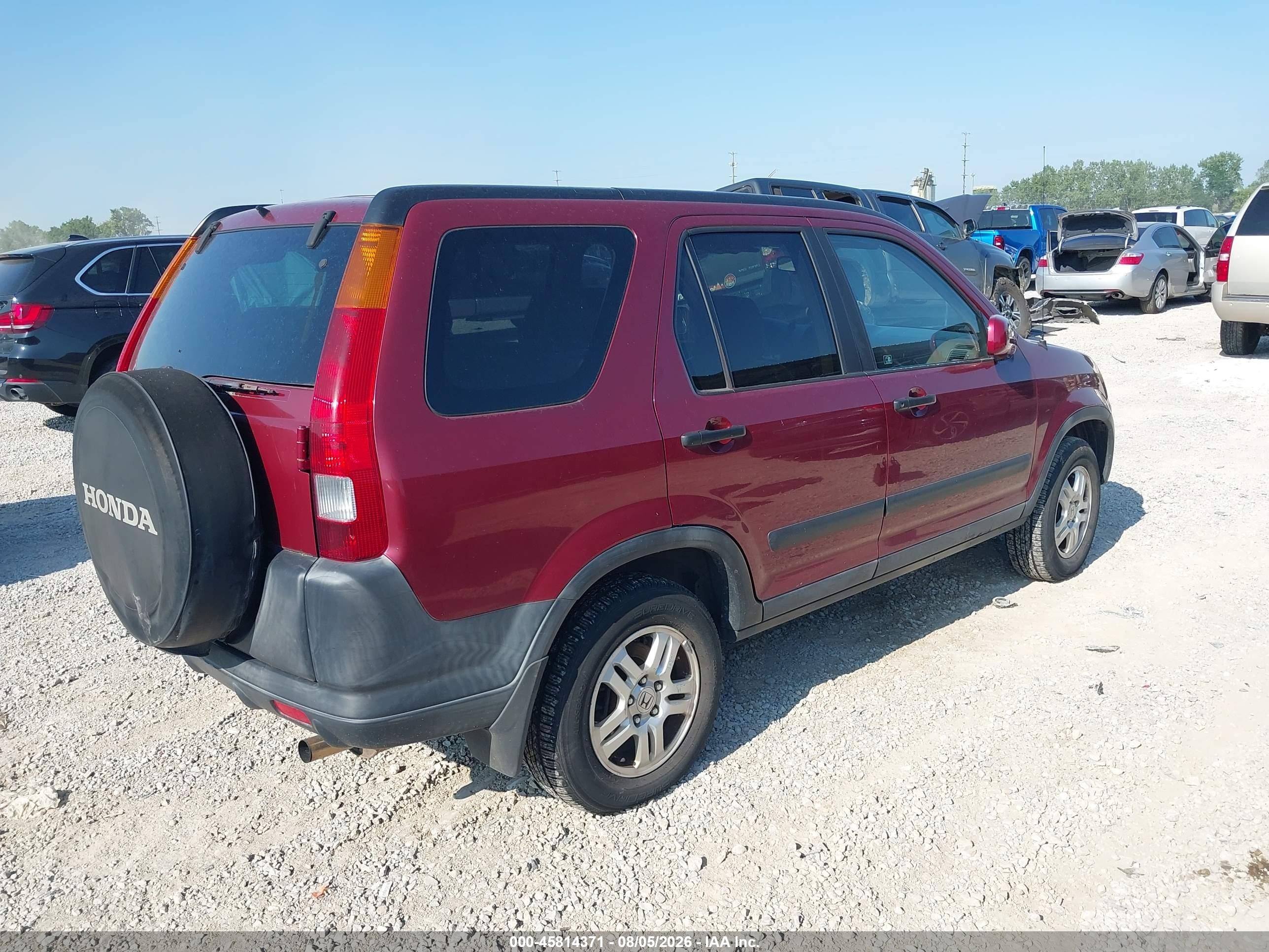 2003 Honda Cr-v Ex Burgundy vin: SHSRD78823U123991