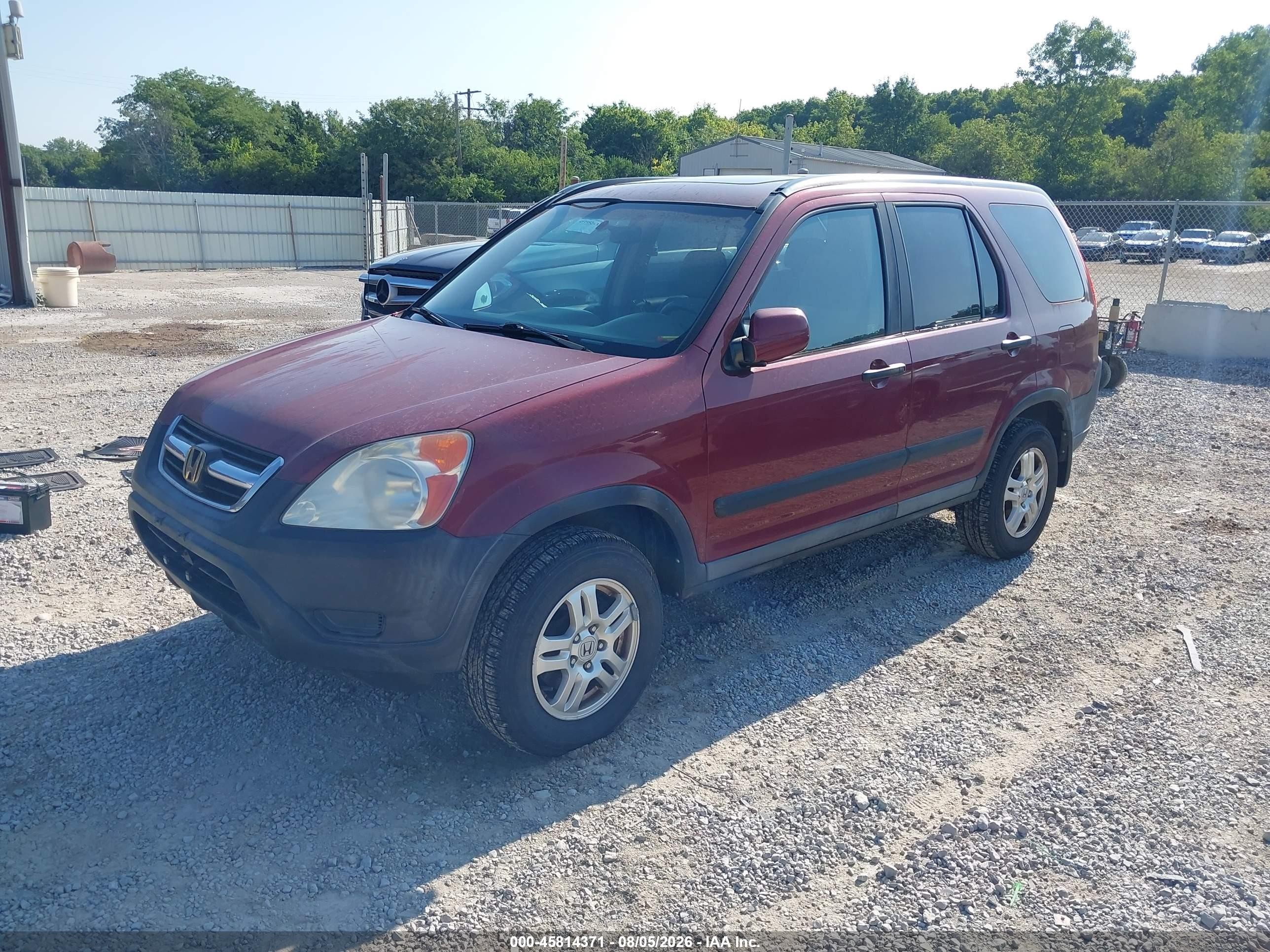 2003 Honda Cr-v Ex Burgundy vin: SHSRD78823U123991