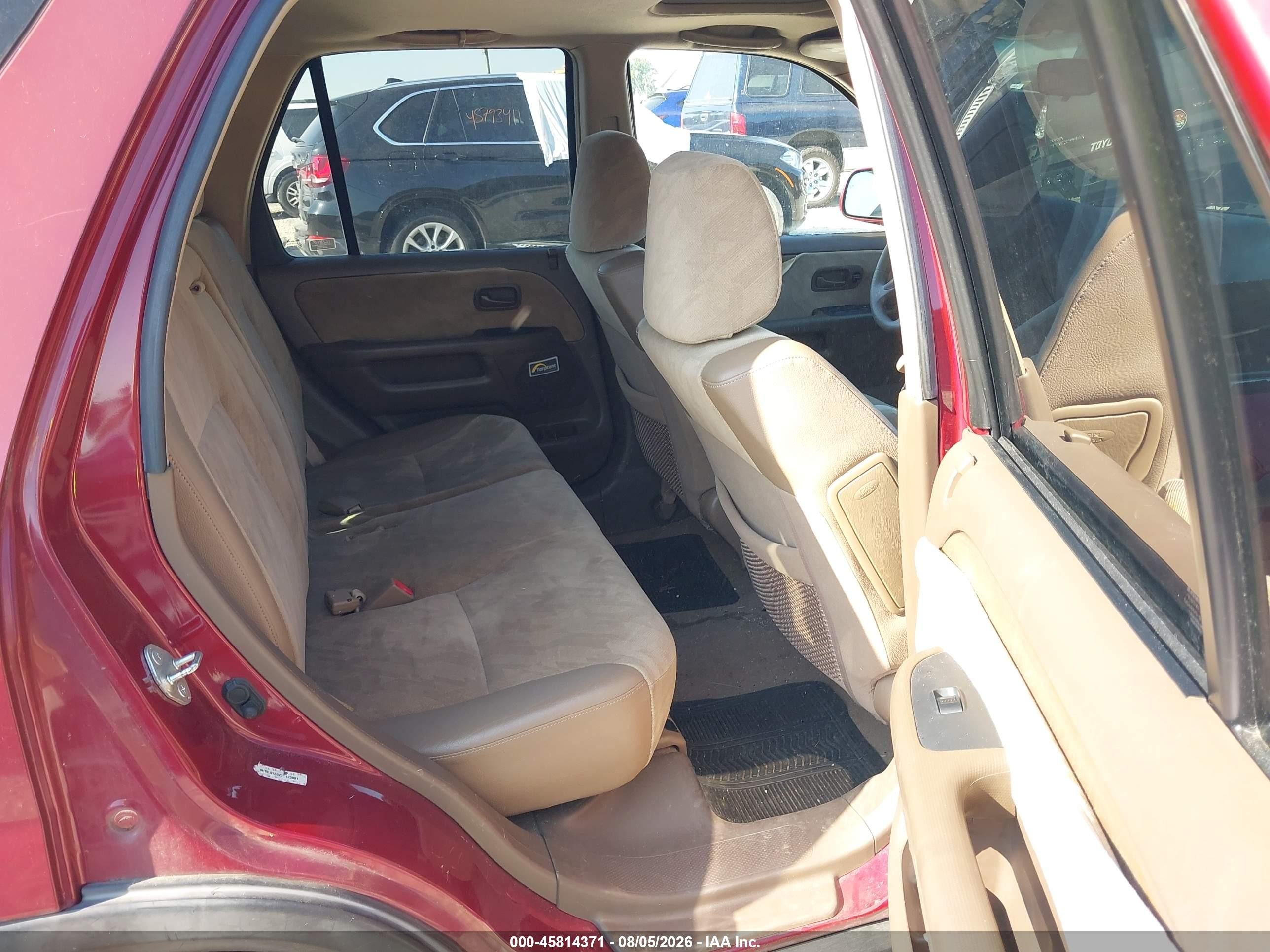 2003 Honda Cr-v Ex Burgundy vin: SHSRD78823U123991