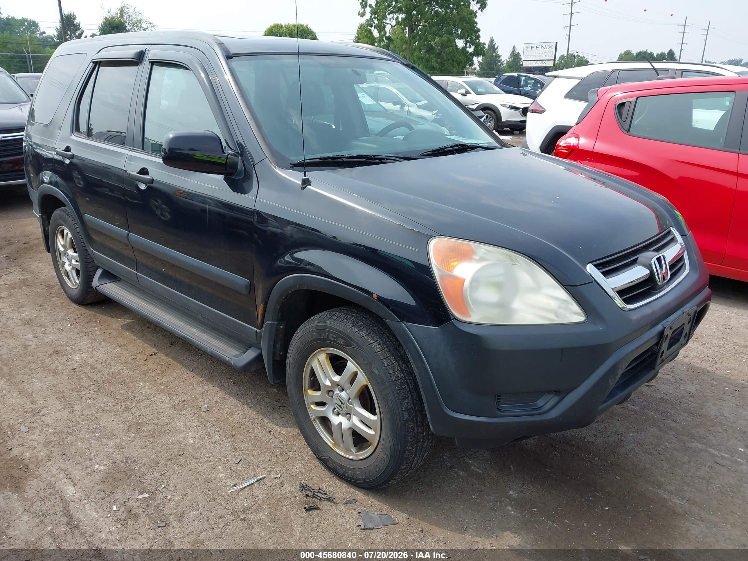 2003 Honda Cr-v Ex Black vin: SHSRD78823U155372