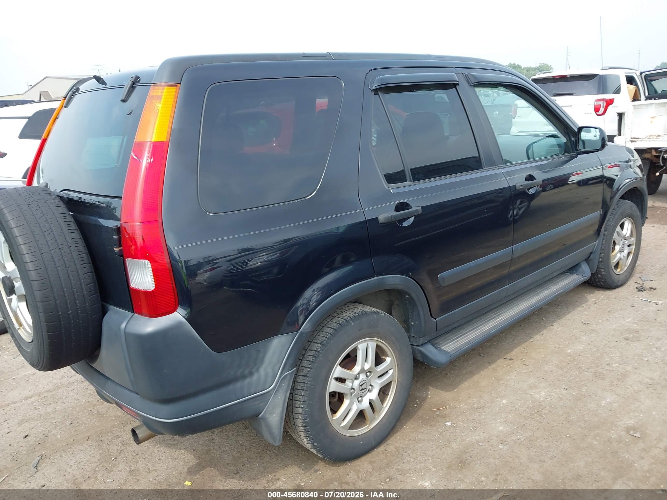 2003 Honda Cr-v Ex Black vin: SHSRD78823U155372