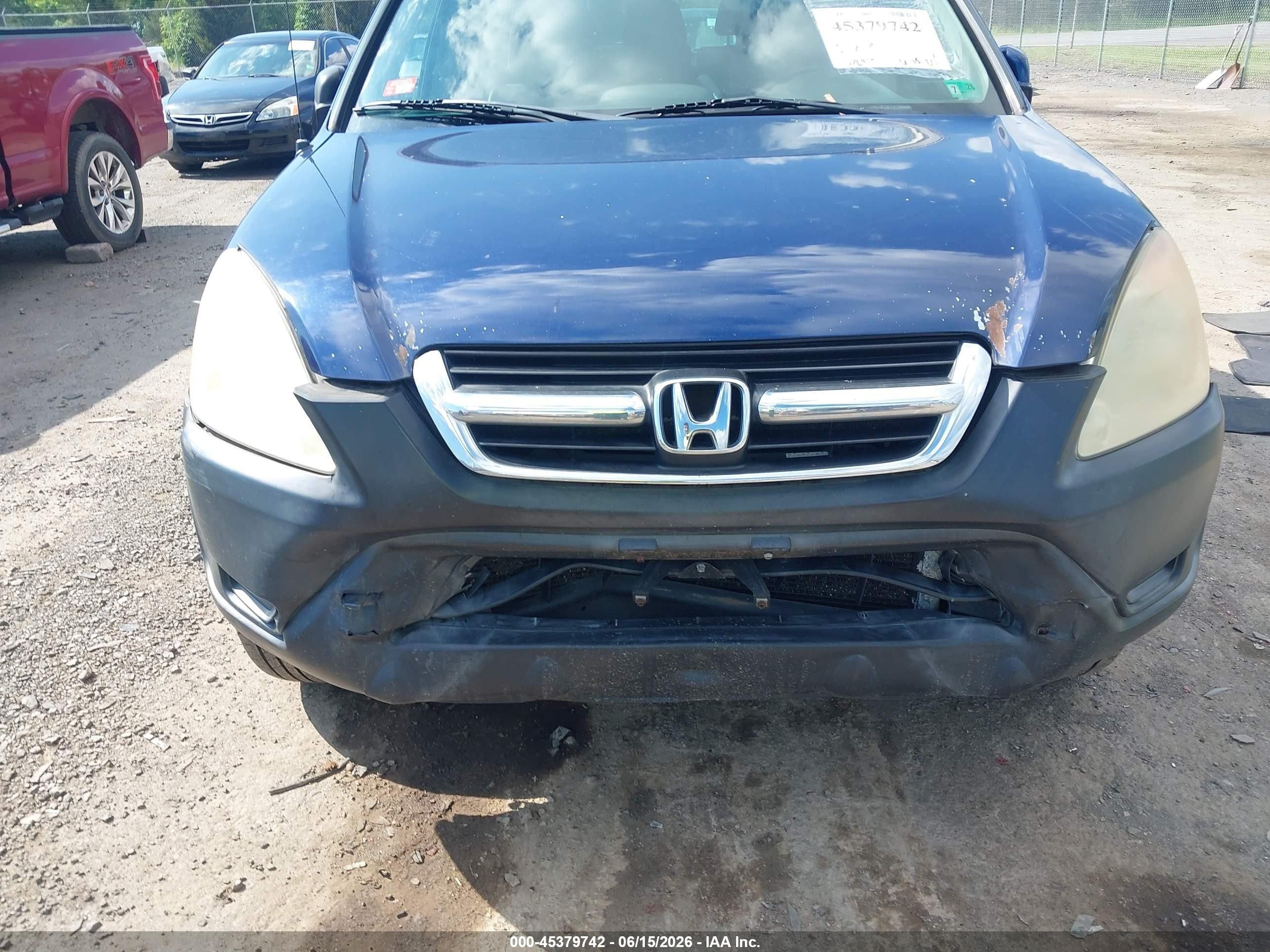 2004 Honda Cr-v Ex Blue vin: SHSRD78824U202076