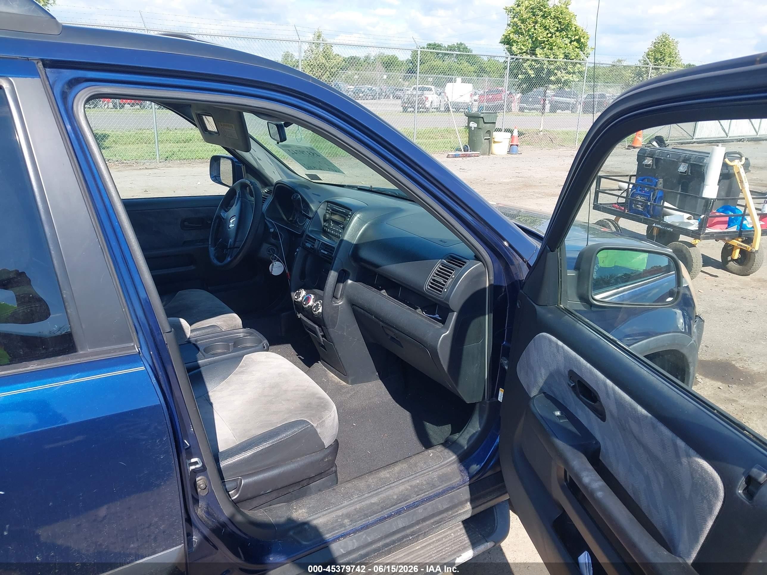 2004 Honda Cr-v Ex Blue vin: SHSRD78824U202076