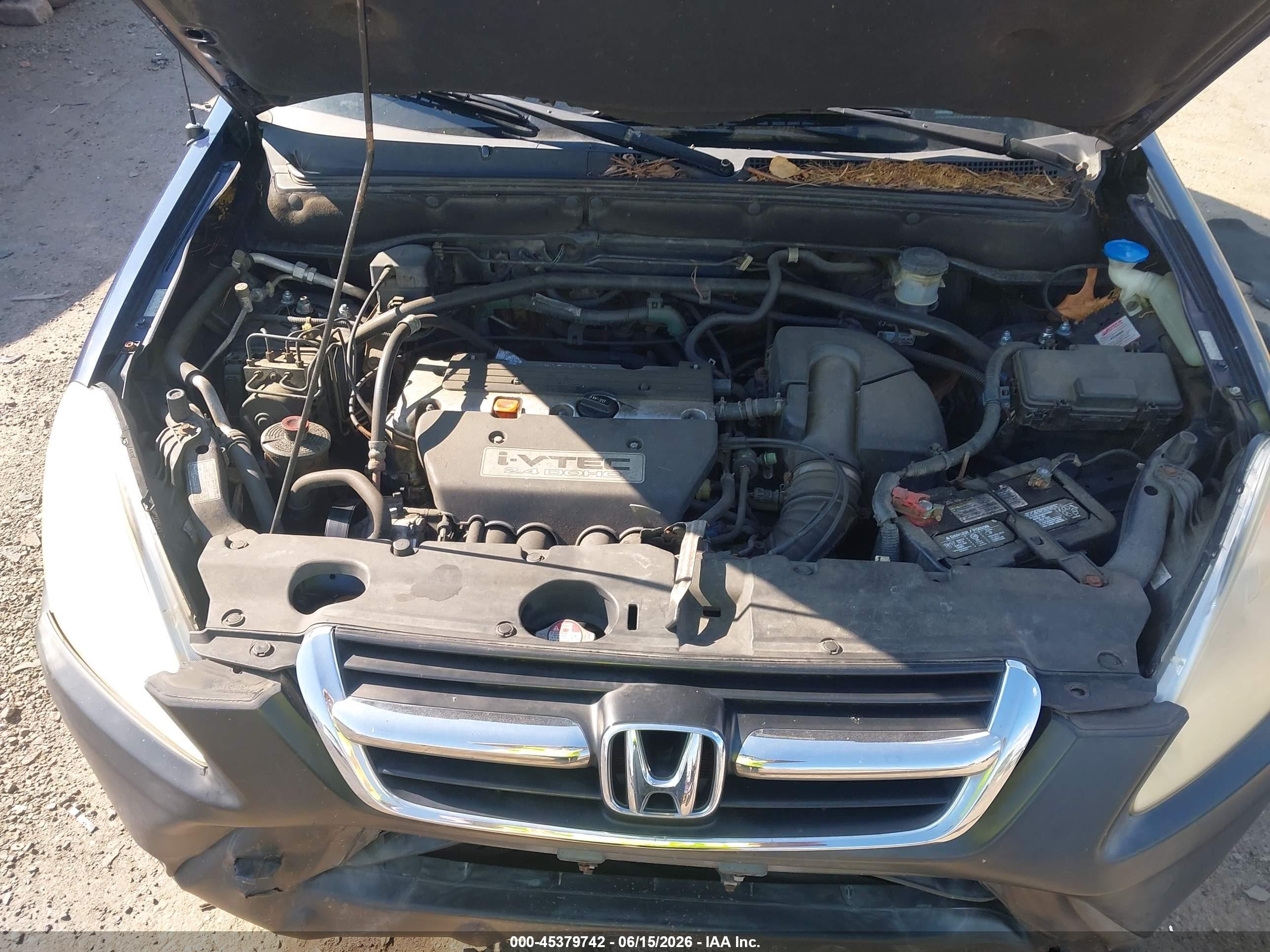 2004 Honda Cr-v Ex Blue vin: SHSRD78824U202076