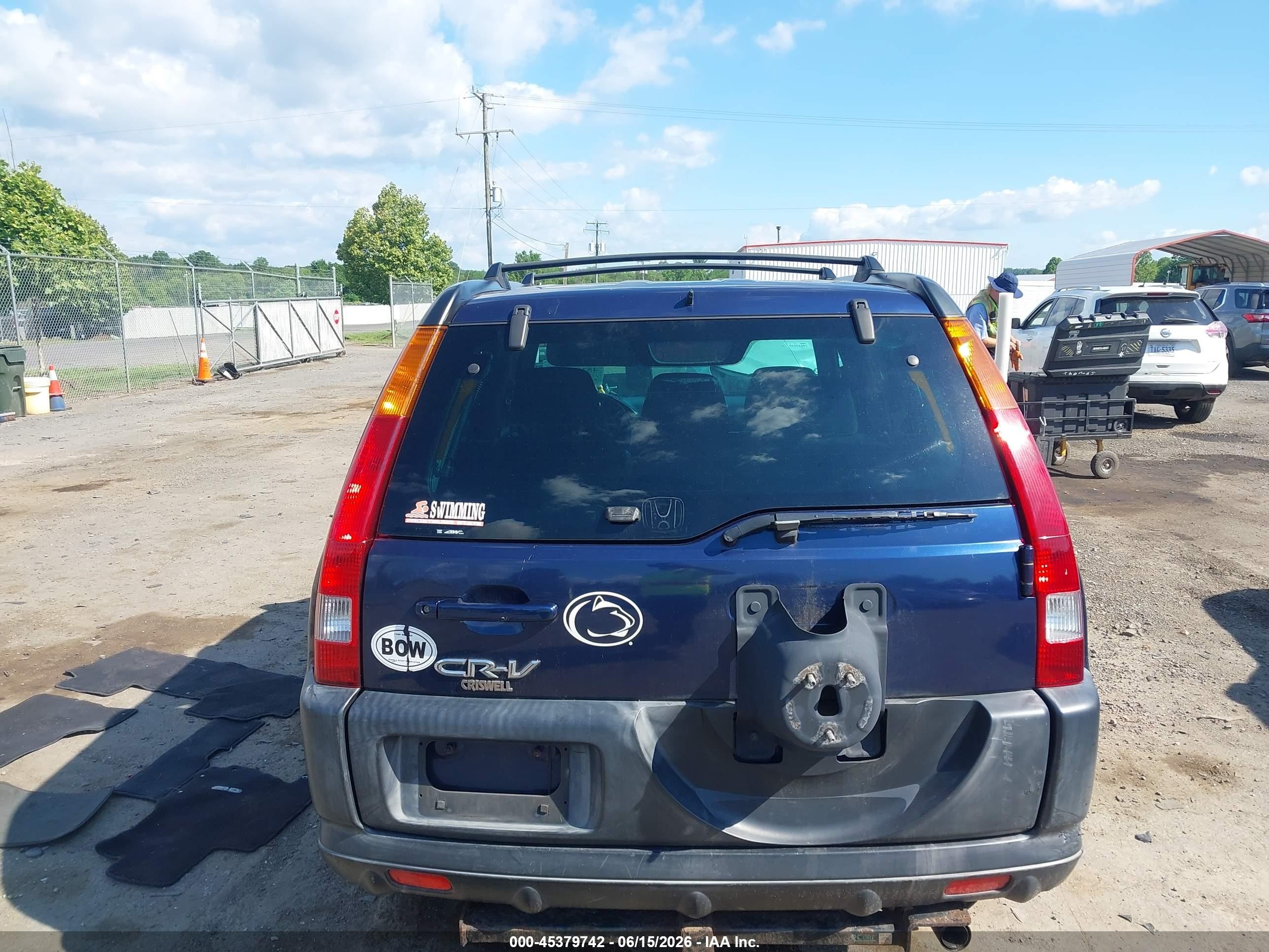 2004 Honda Cr-v Ex Blue vin: SHSRD78824U202076
