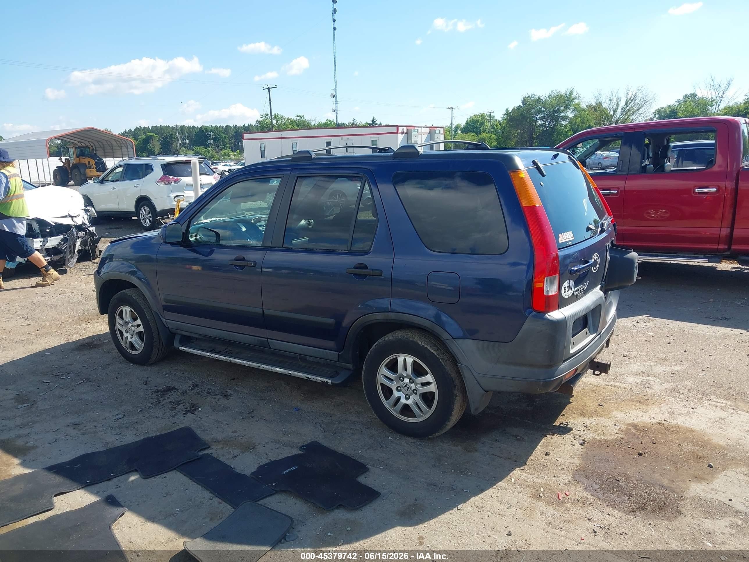 2004 Honda Cr-v Ex Blue vin: SHSRD78824U202076