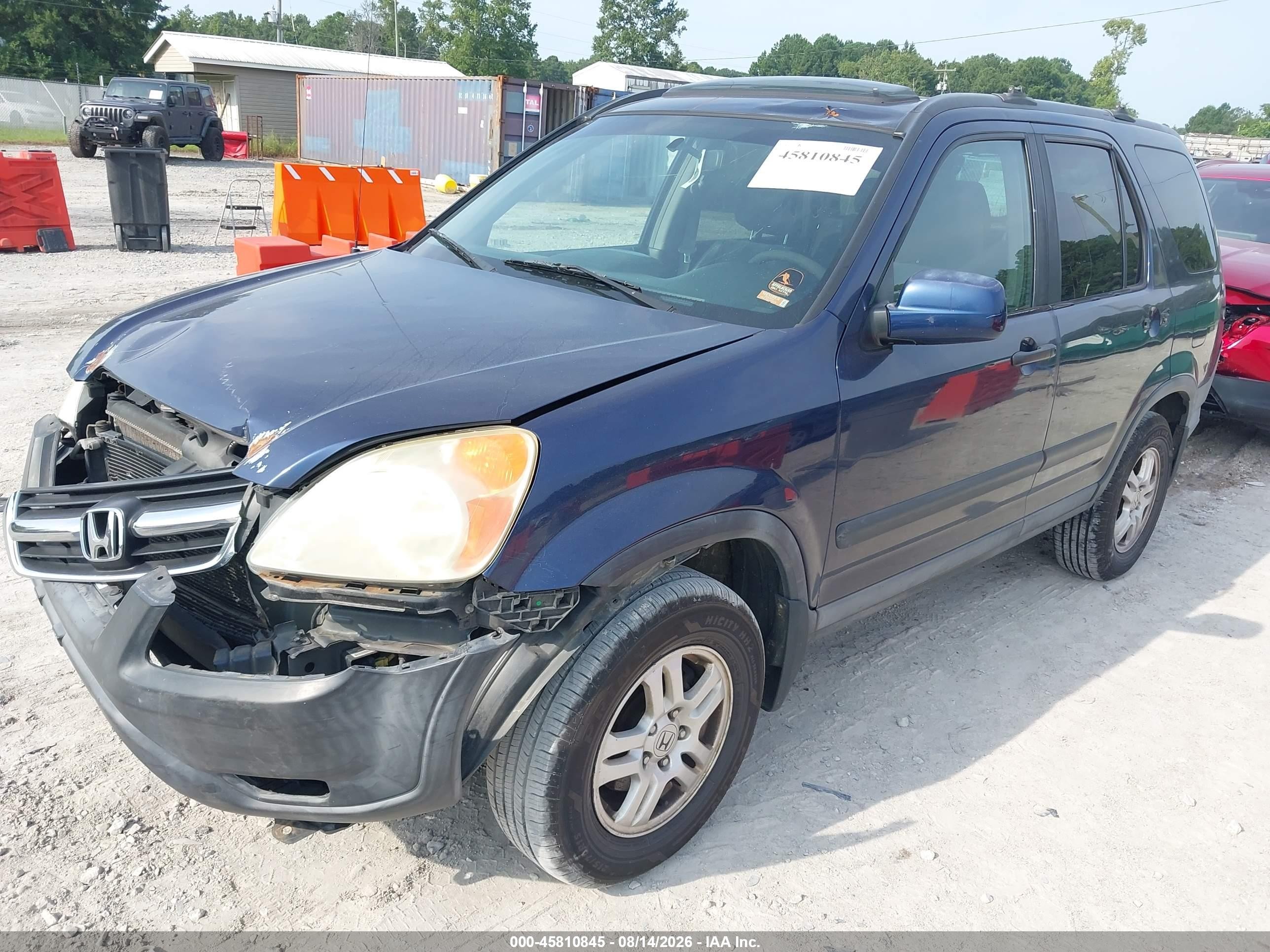 2004 Honda Cr-v Ex Blue vin: SHSRD78824U230069