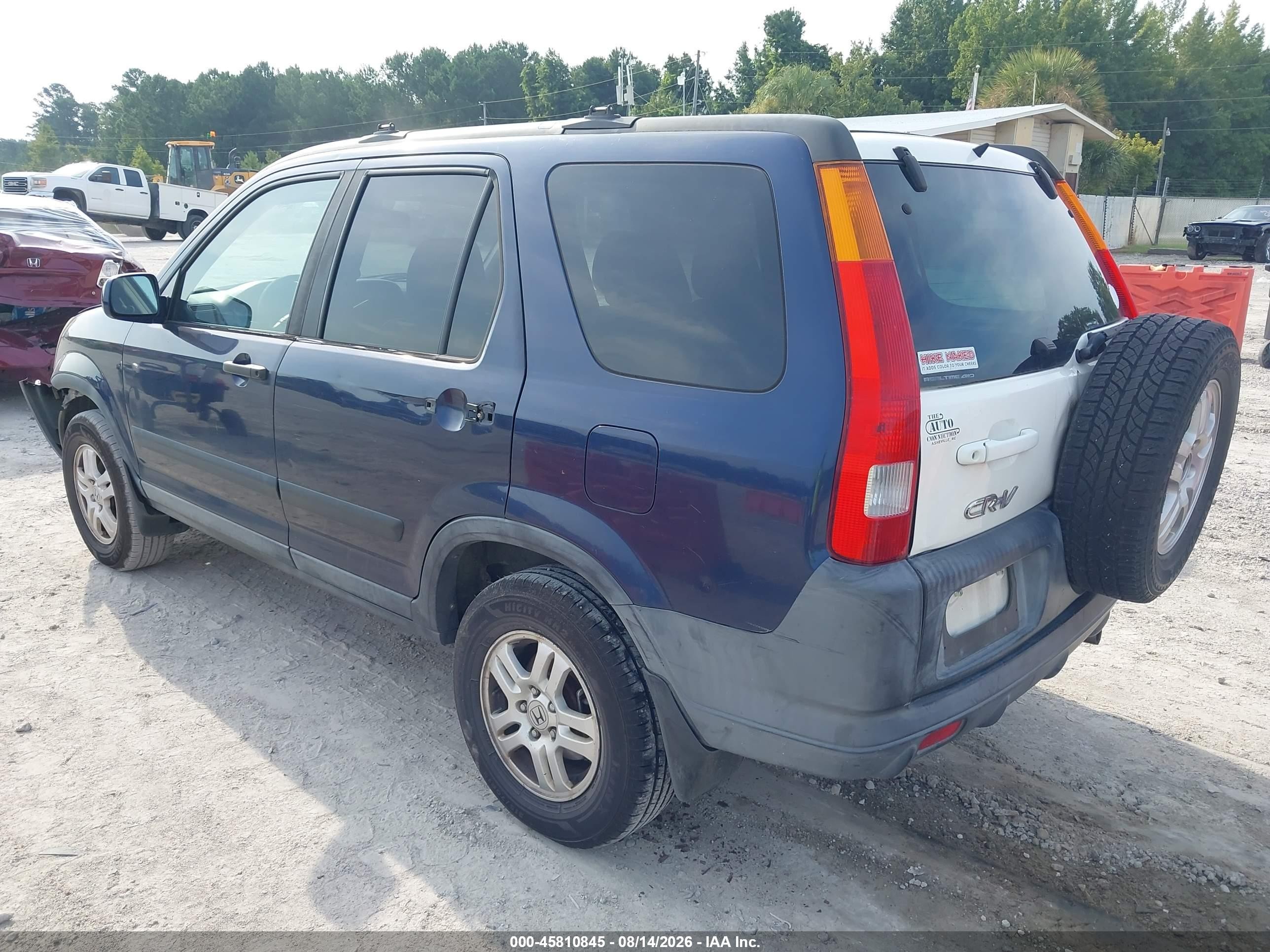 2004 Honda Cr-v Ex Blue vin: SHSRD78824U230069