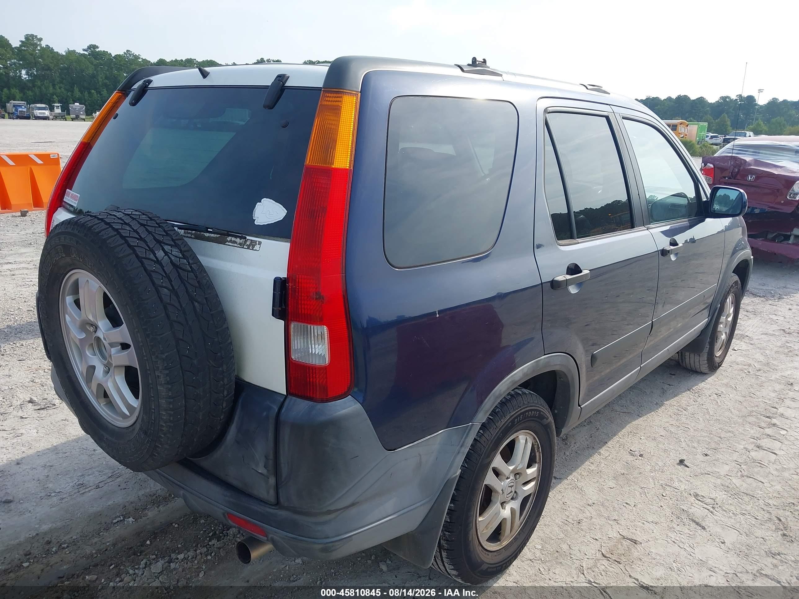 2004 Honda Cr-v Ex Blue vin: SHSRD78824U230069