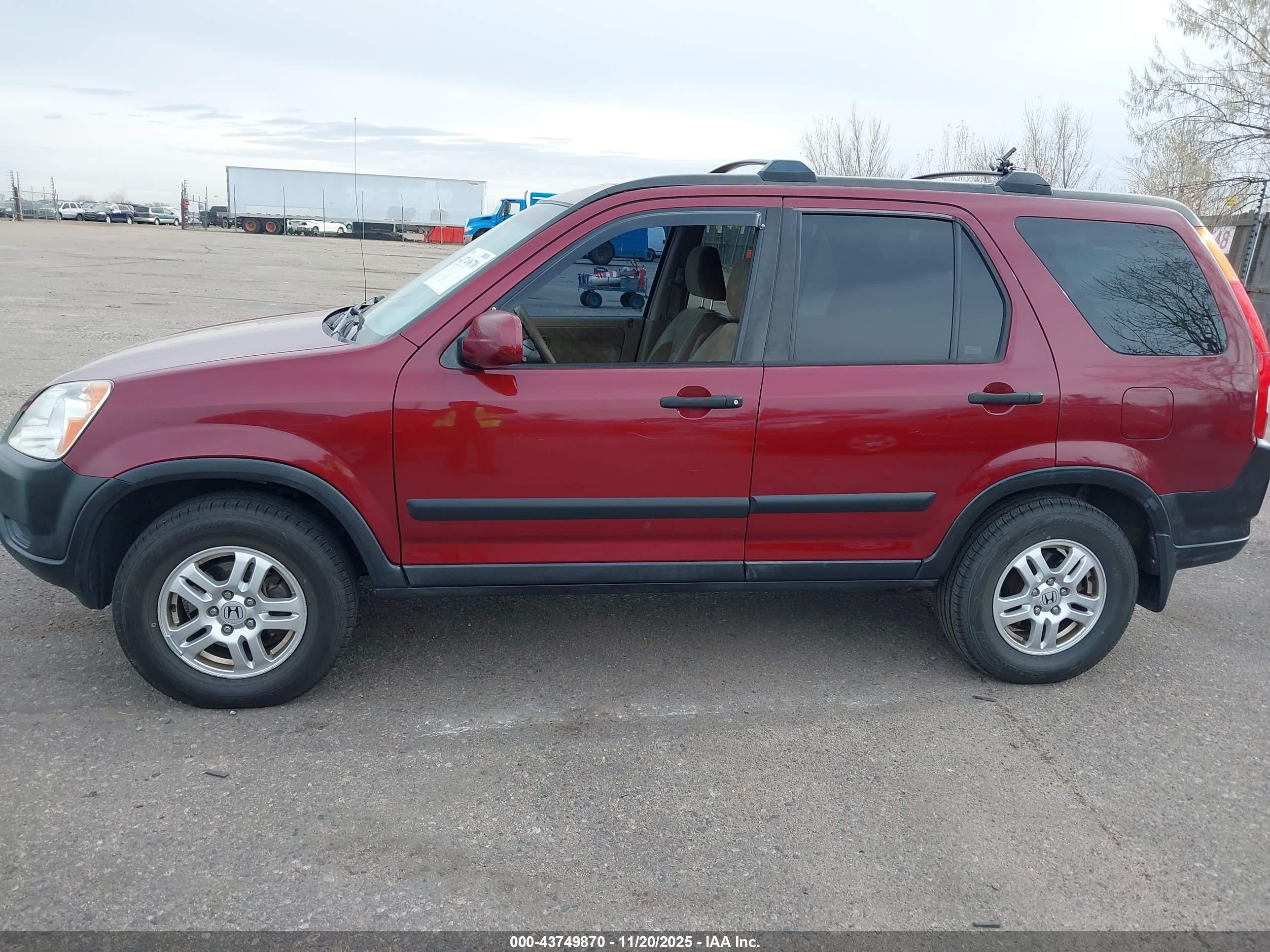 2004 Honda Cr-v Ex Red vin: SHSRD78824U253190