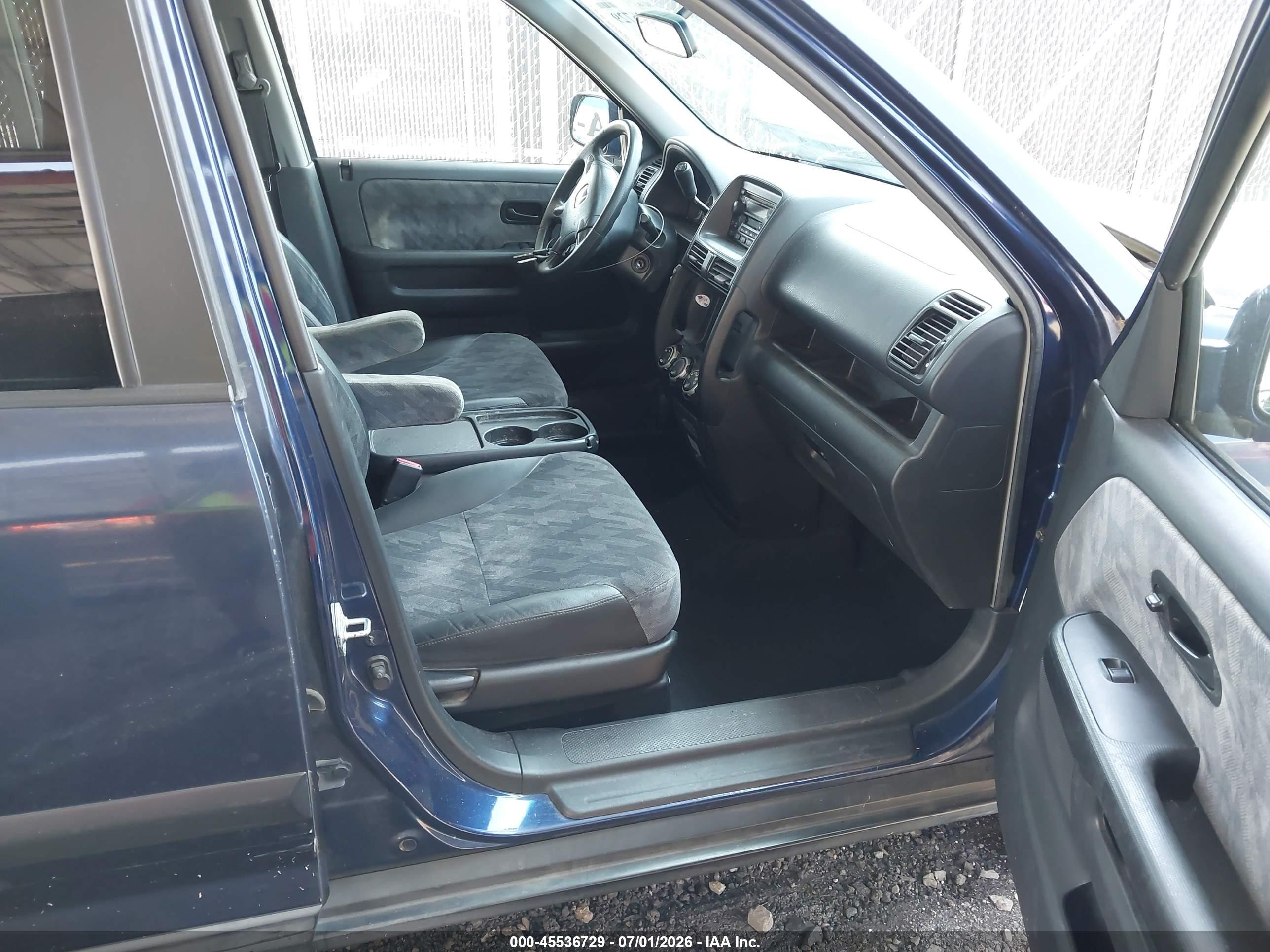 2004 Honda Cr-v Ex Blue vin: SHSRD78824U255523