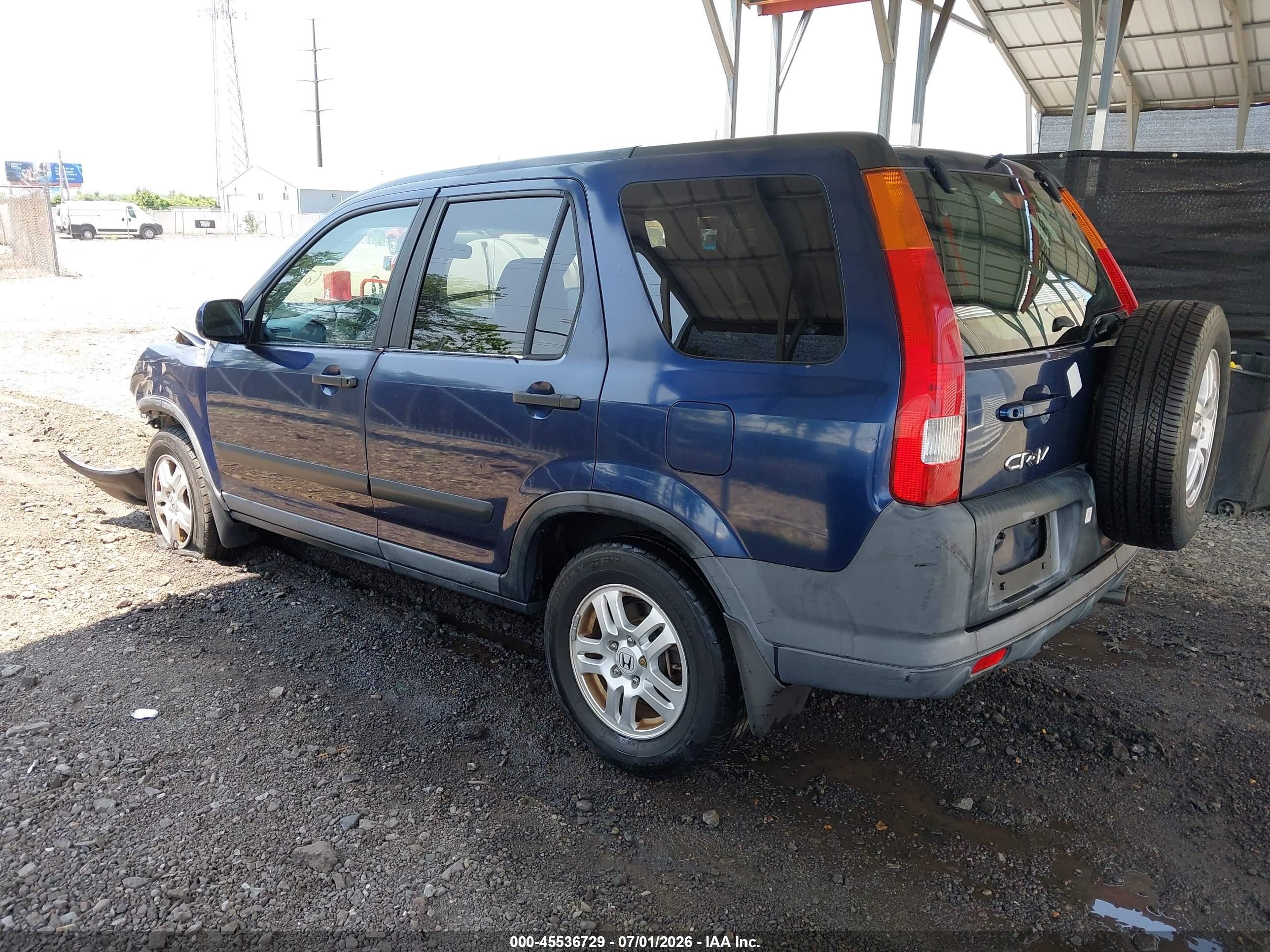 2004 Honda Cr-v Ex Blue vin: SHSRD78824U255523