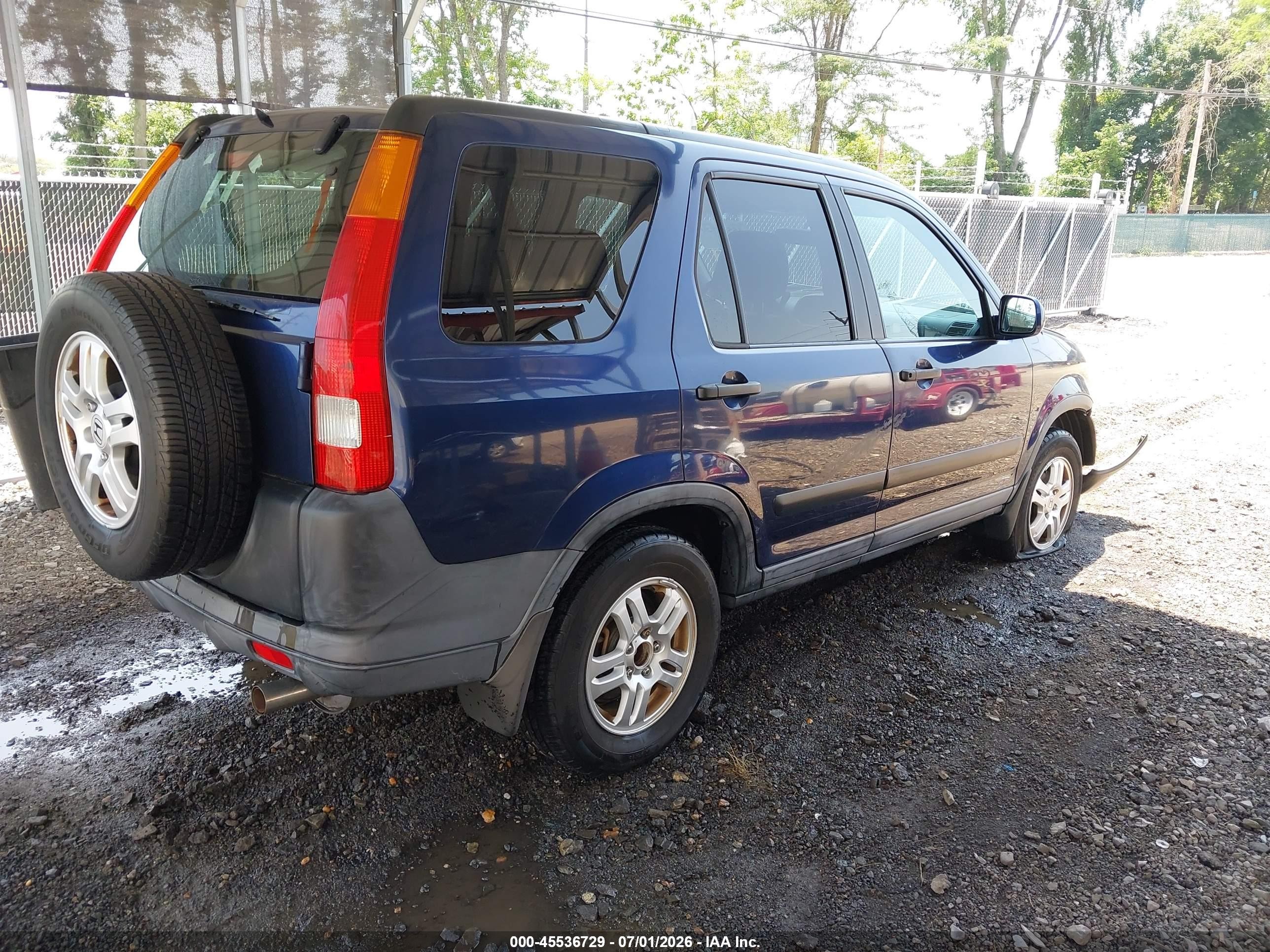 2004 Honda Cr-v Ex Blue vin: SHSRD78824U255523