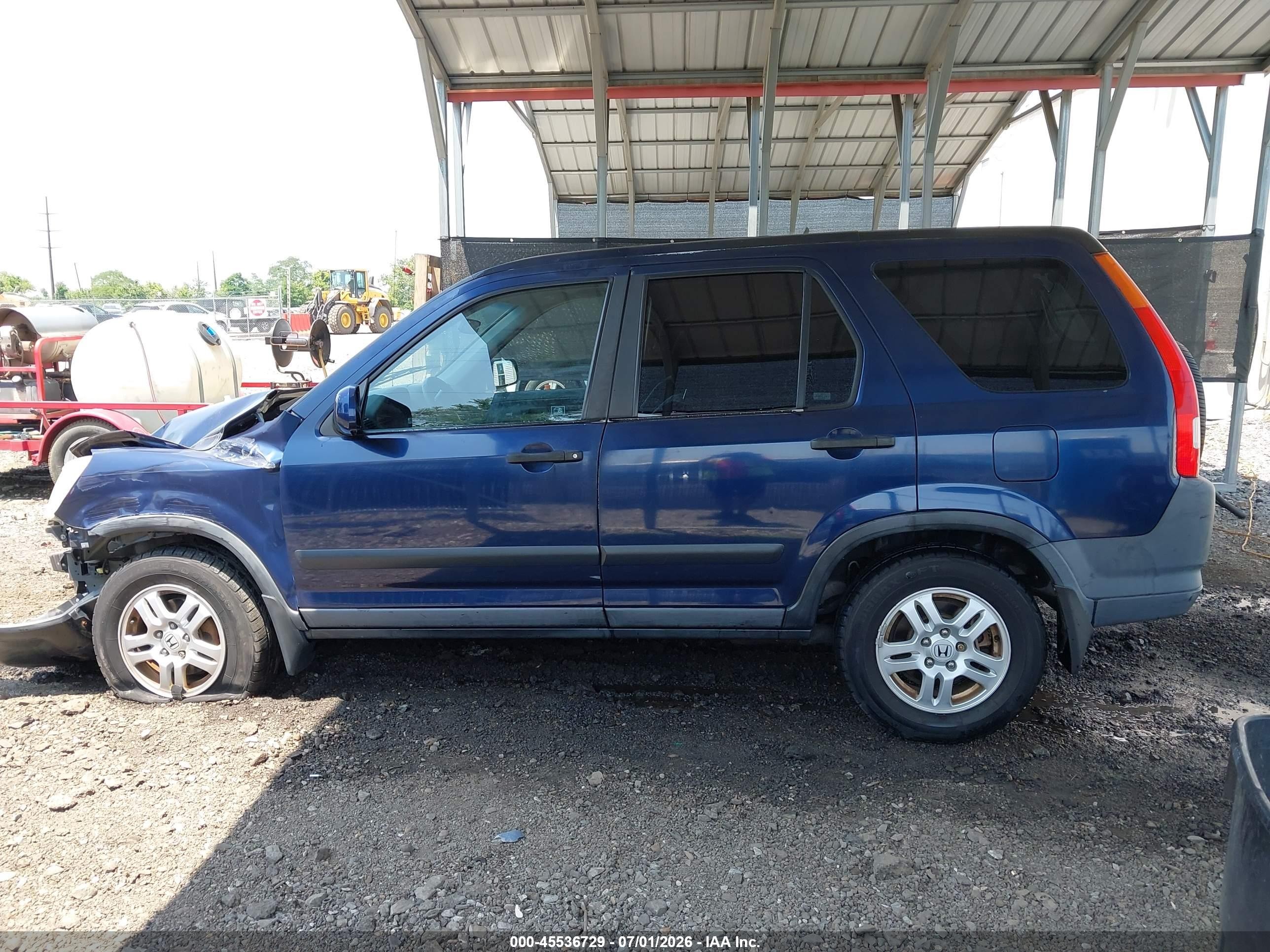 2004 Honda Cr-v Ex Blue vin: SHSRD78824U255523