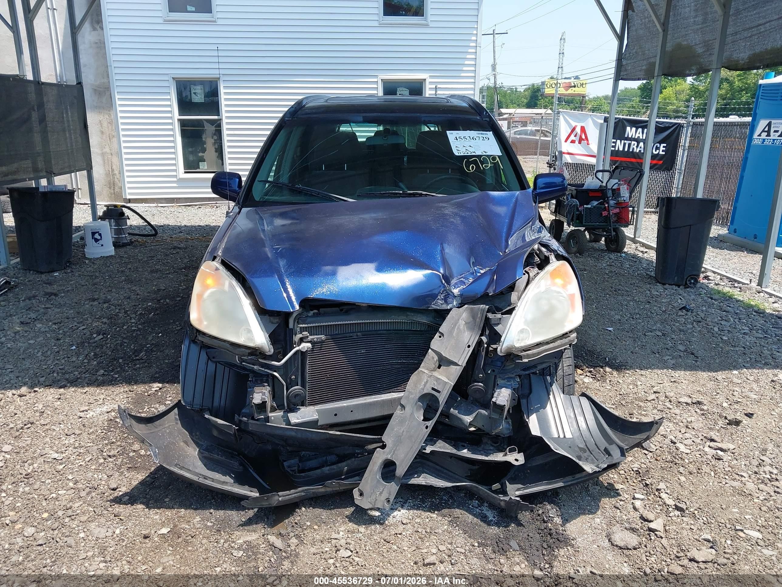 2004 Honda Cr-v Ex Blue vin: SHSRD78824U255523