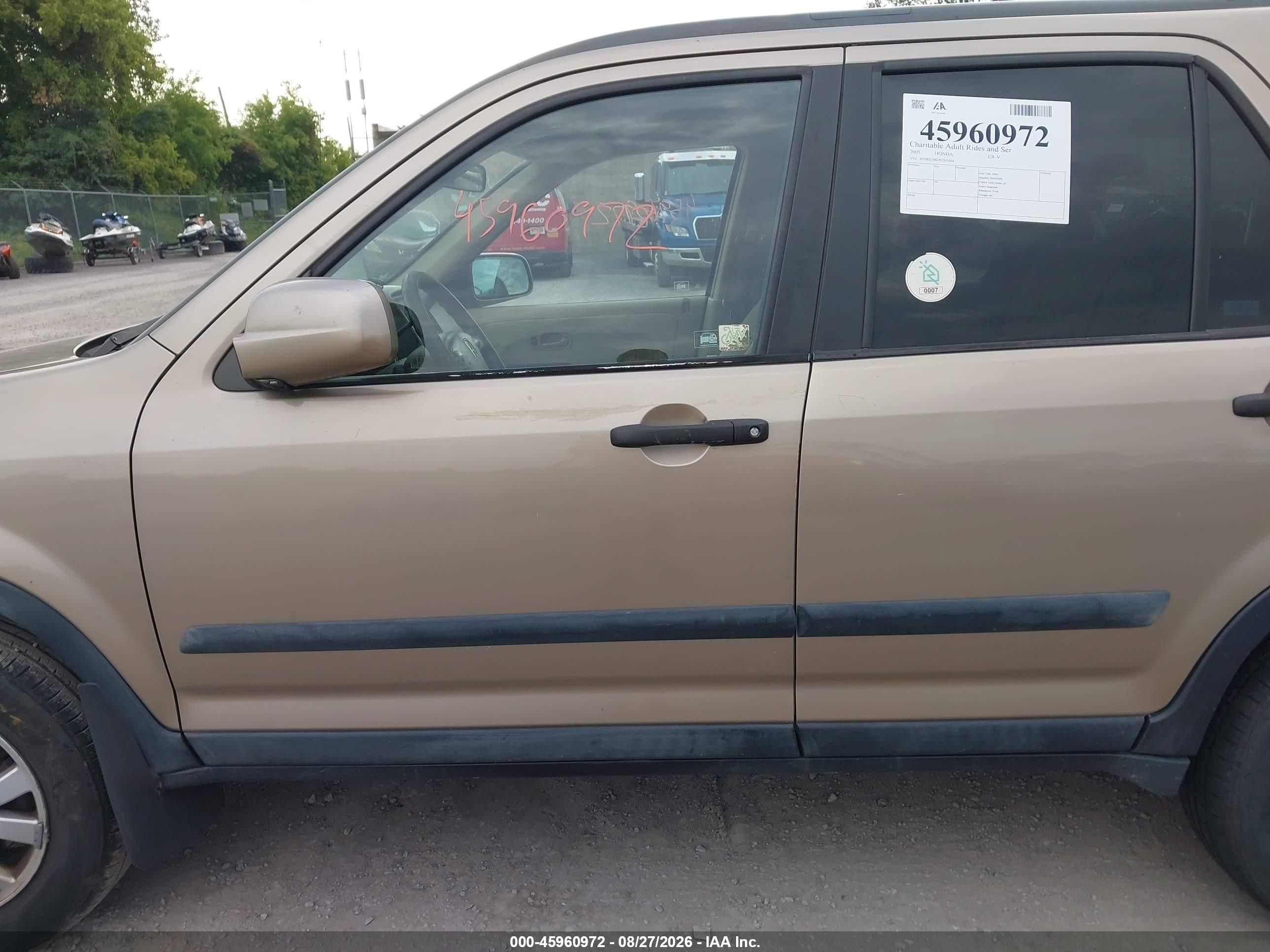 2005 Honda Cr-v Ex Gold vin: SHSRD78825U343604