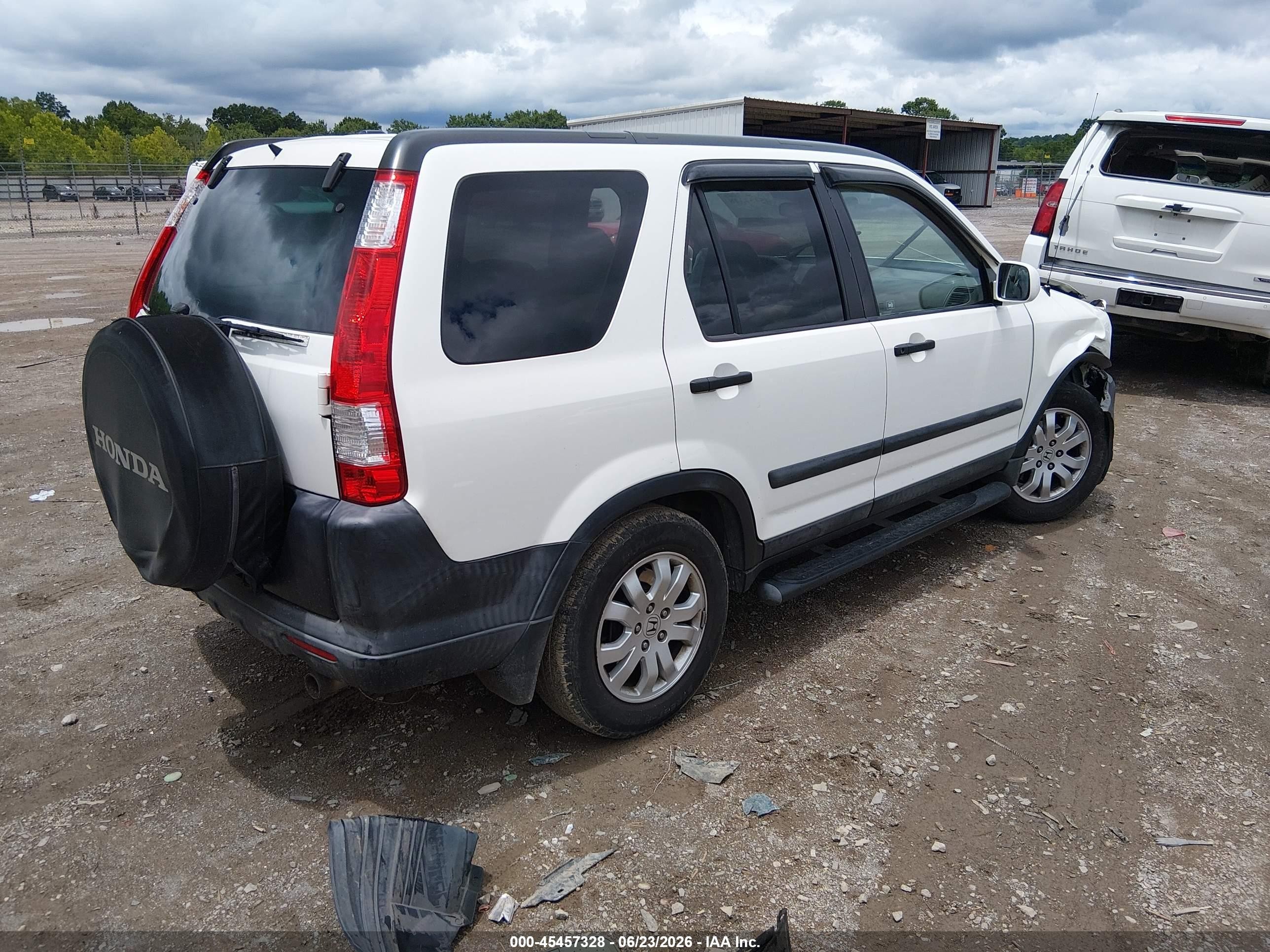 2006 Honda Cr-v Ex White vin: SHSRD78826U424927