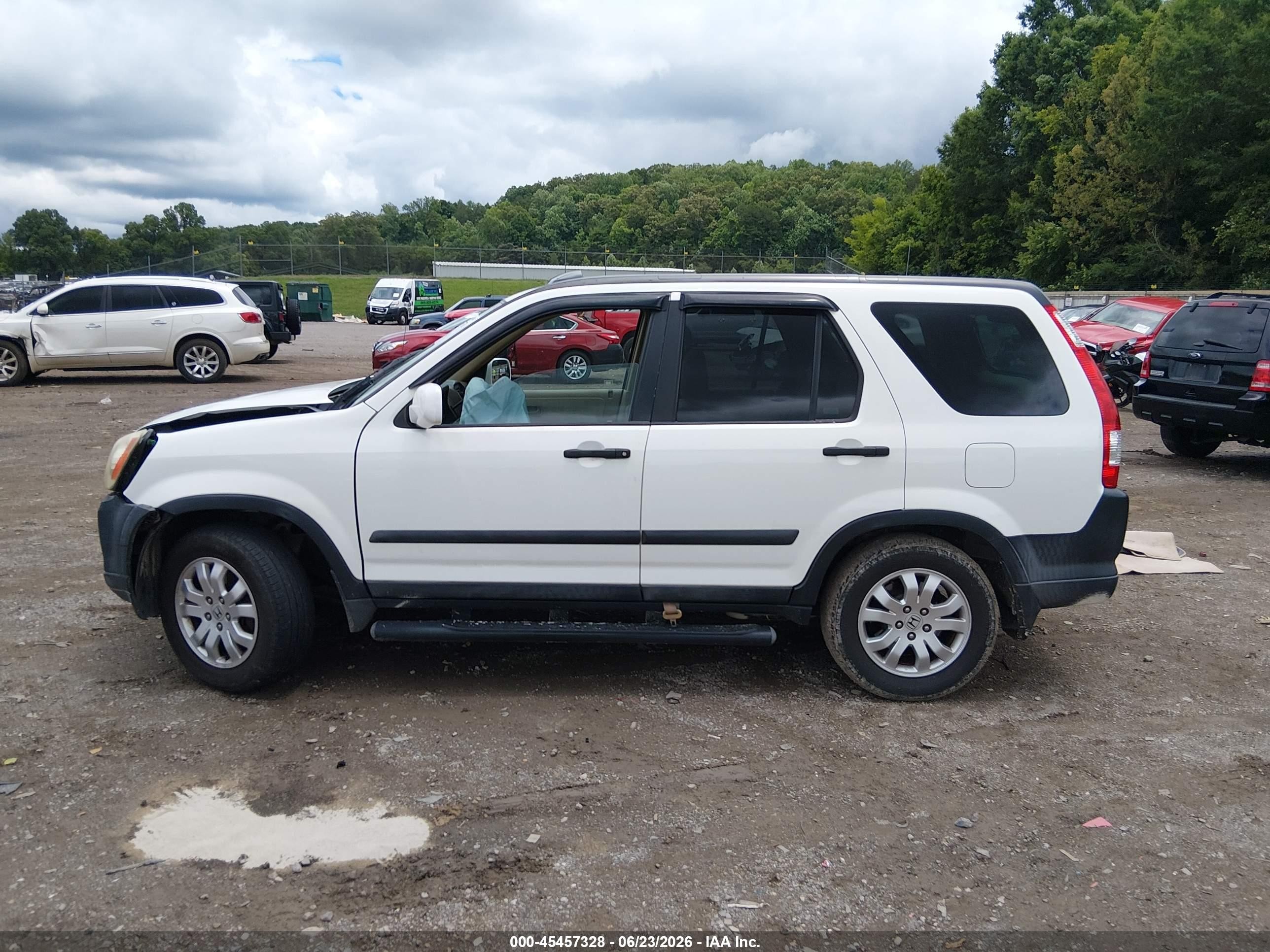 2006 Honda Cr-v Ex White vin: SHSRD78826U424927