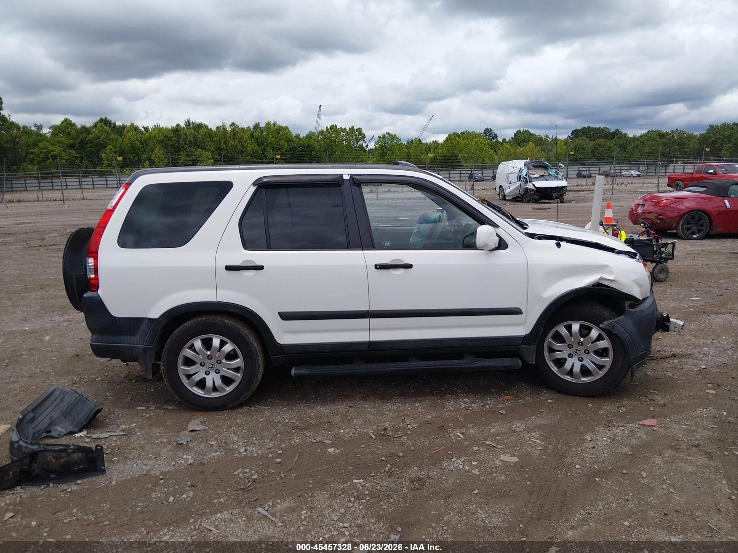 2006 Honda Cr-v Ex White vin: SHSRD78826U424927